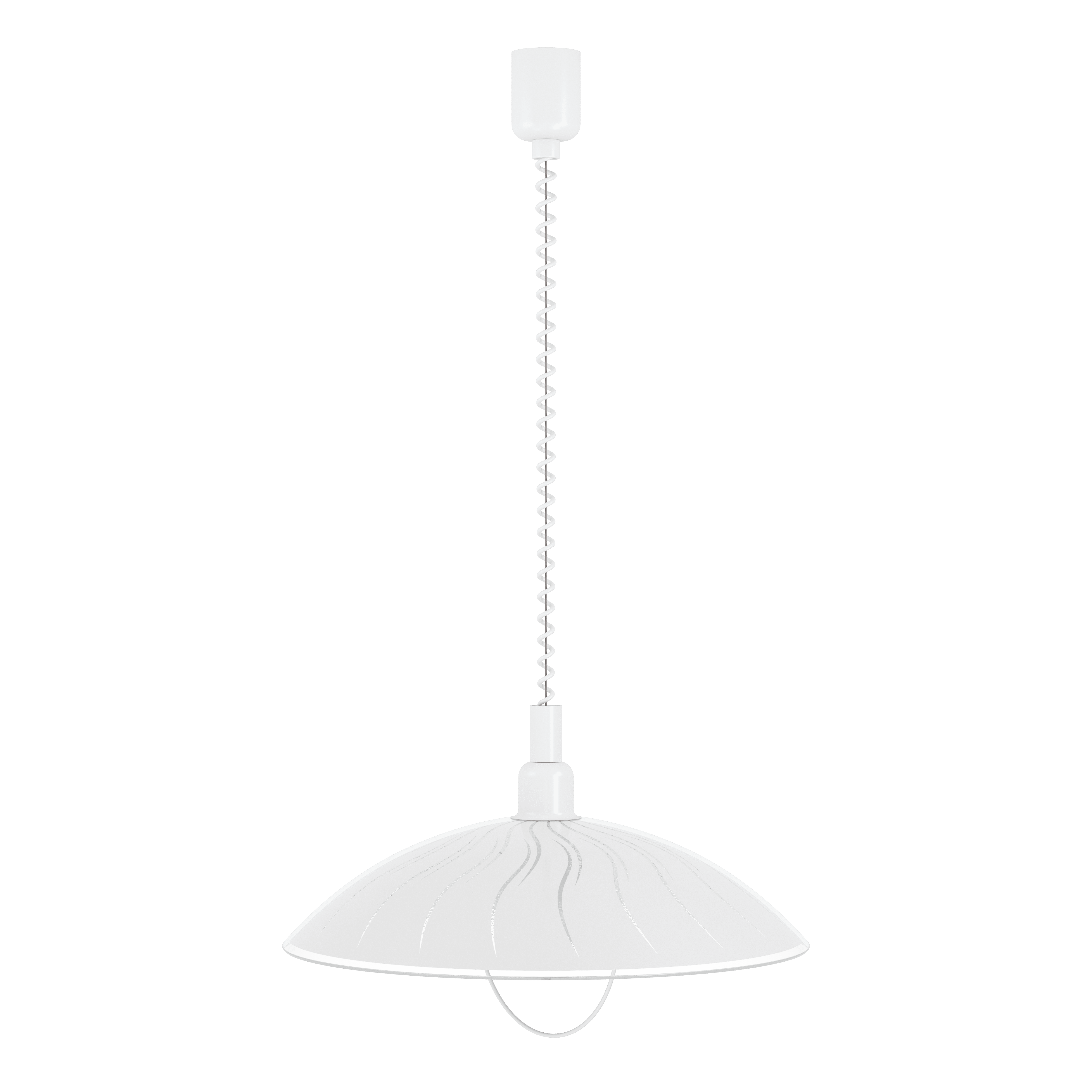 eglo alvez rippled white glass ceiling pendant living room image