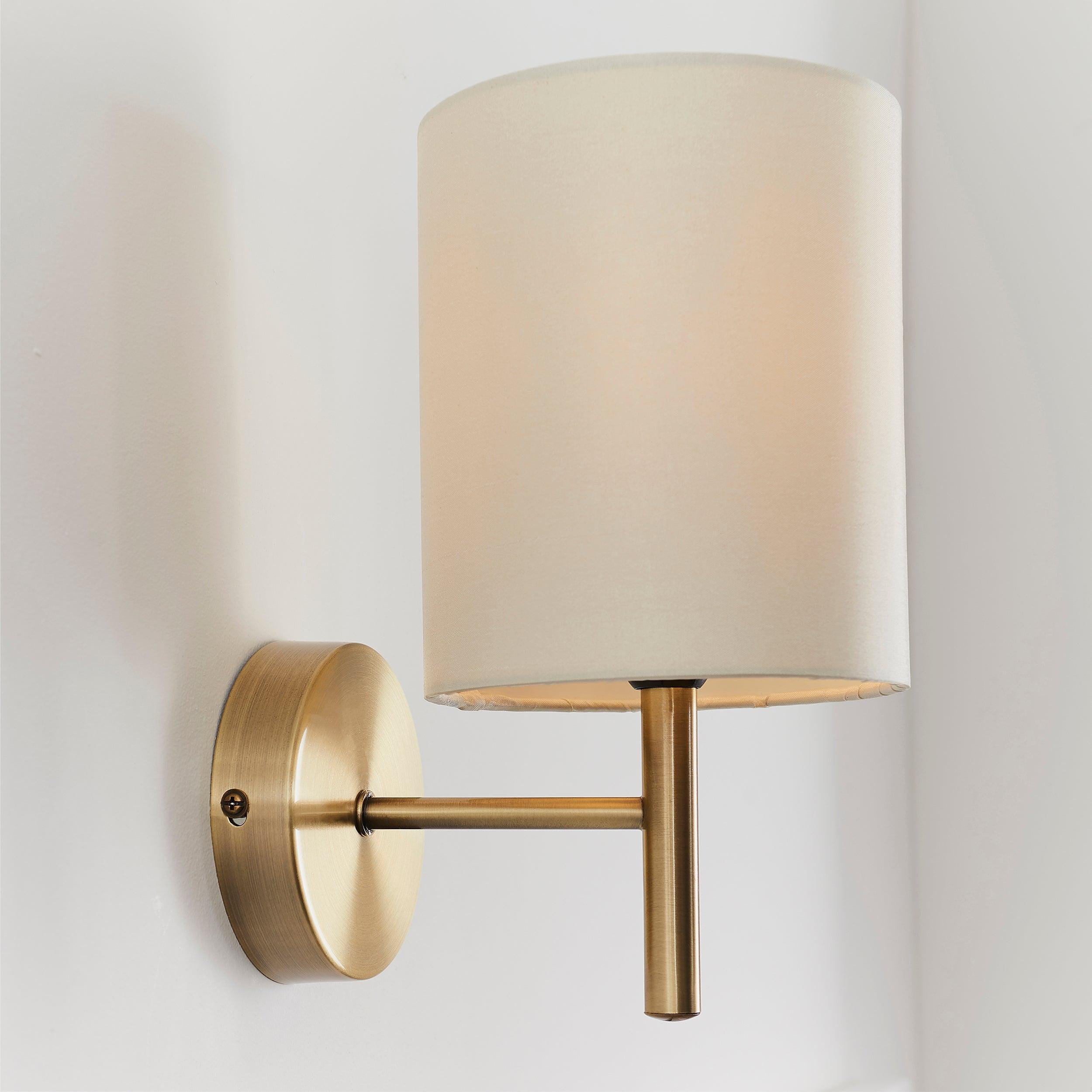 Endon Brio Antique Brass Finish Wall Light-WAREHOUSE-40-290626