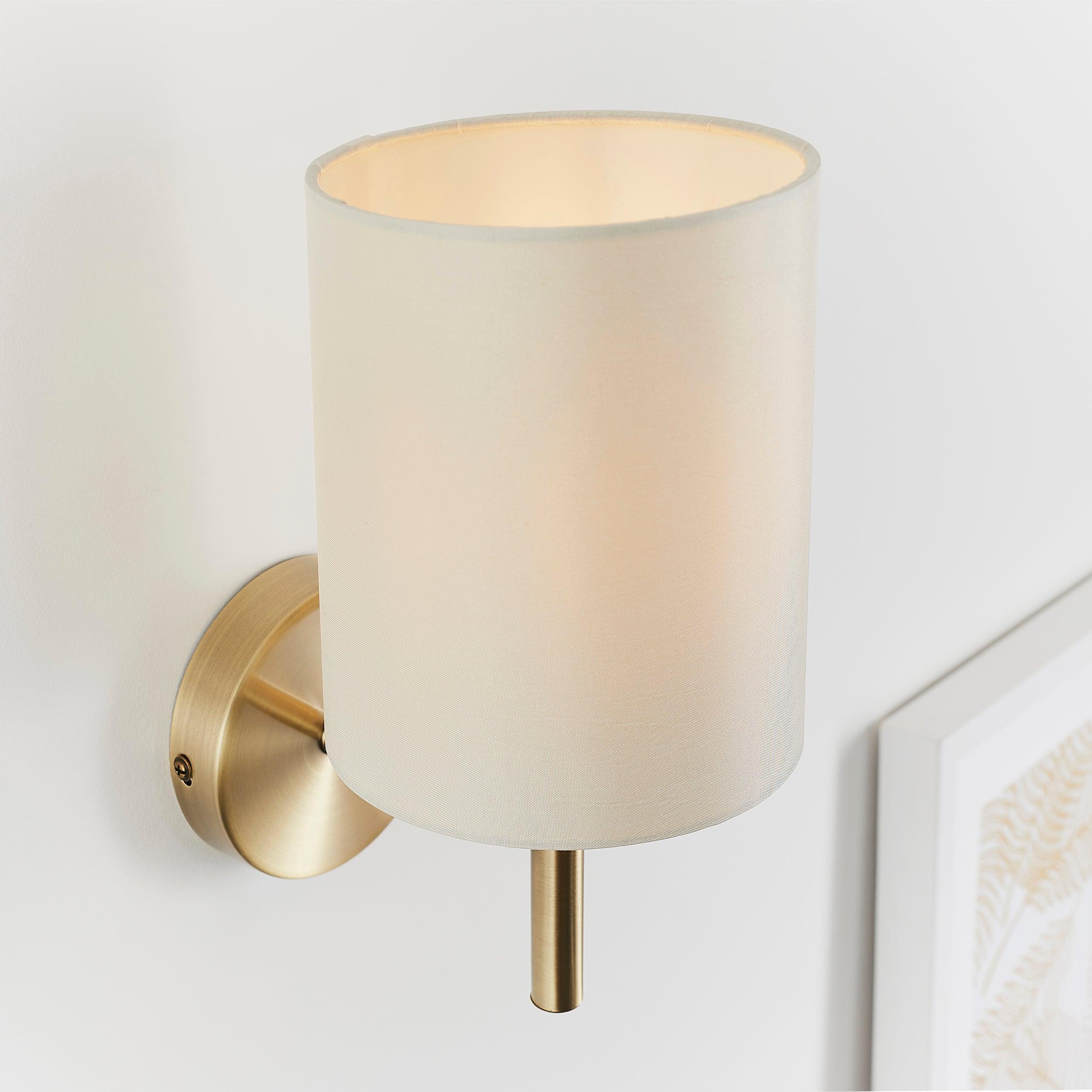 Endon Brio Antique Brass Finish Wall Light-WAREHOUSE-40-290626