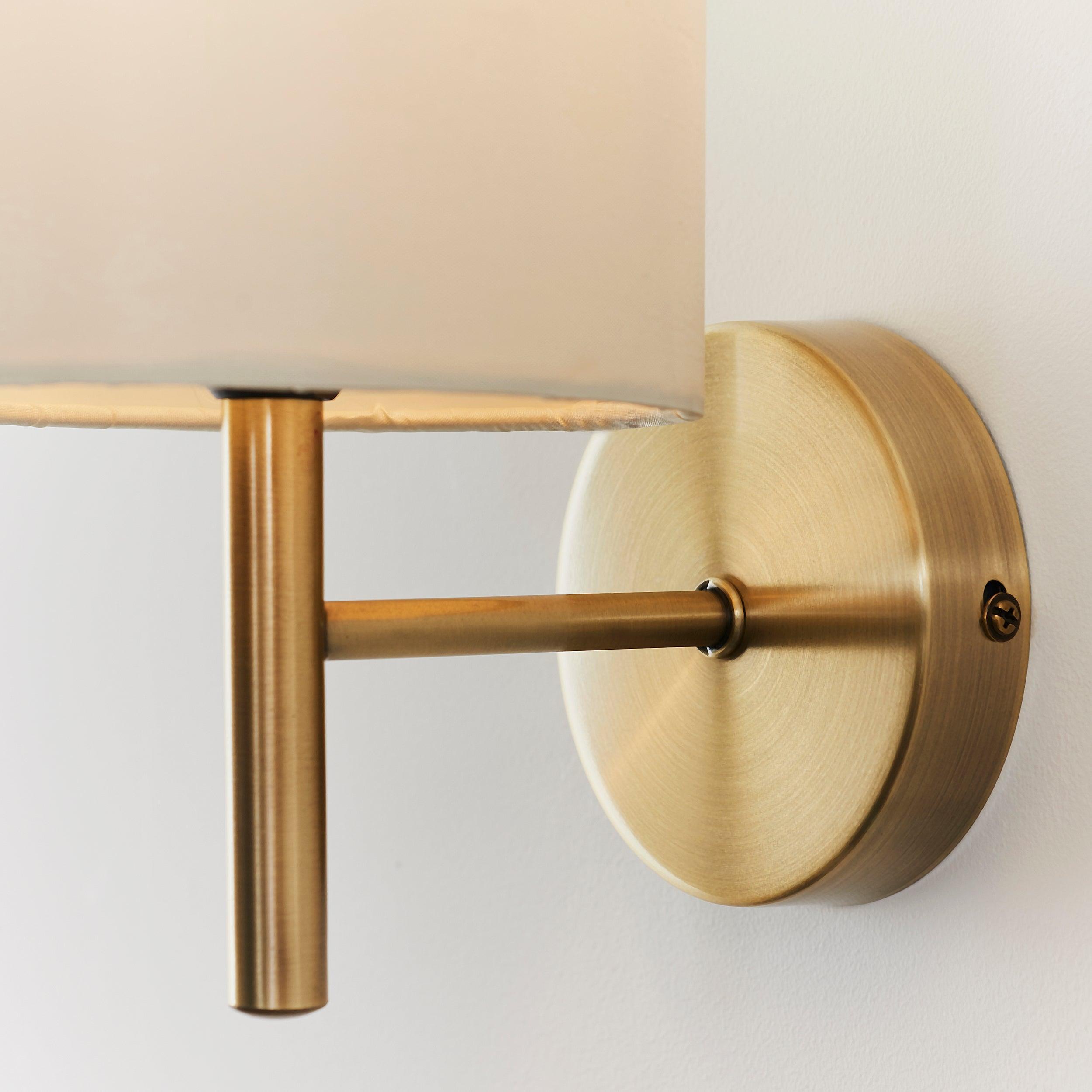Endon Brio Antique Brass Finish Wall Light-WAREHOUSE-40-290626