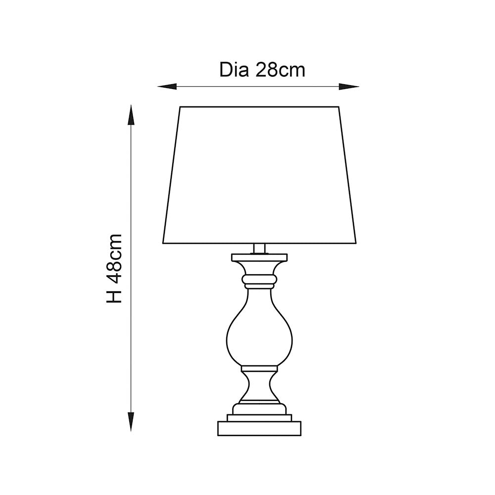 Marsham Ivory Painted Wood And Ivory Faux Linen Table Lamp