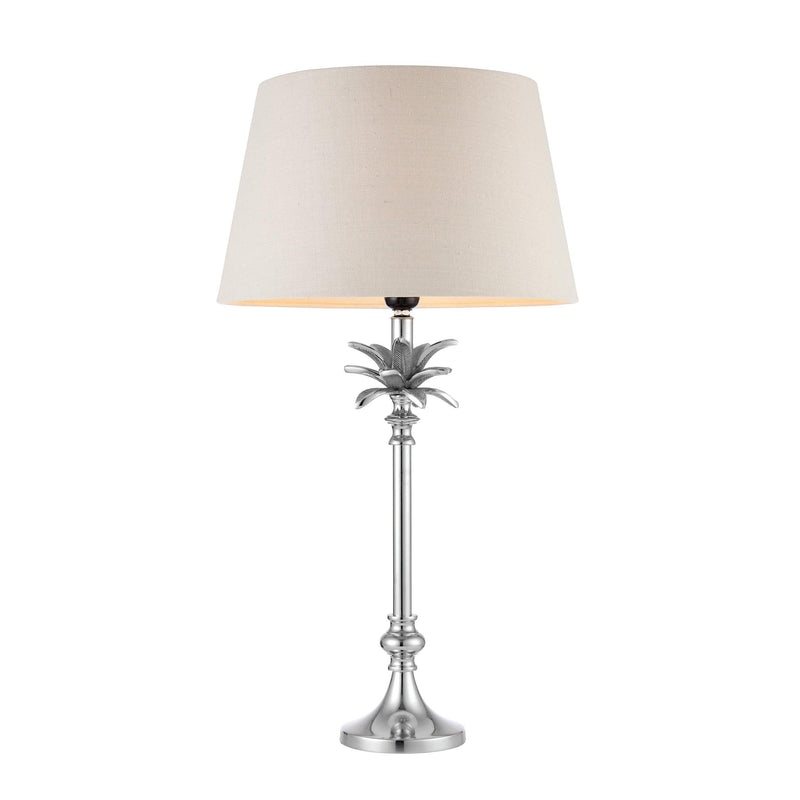 Endon Leaf Polished Nickel Small Table Lamp (Base Only)