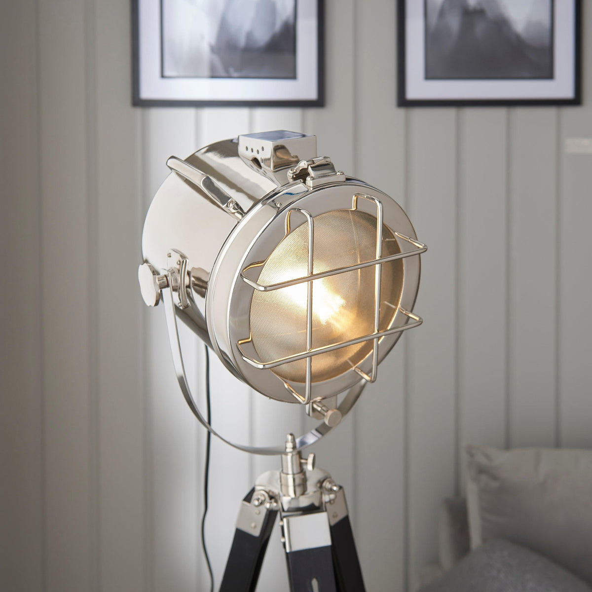 Nautical Black Tripod Floor Lamp-OB-180926