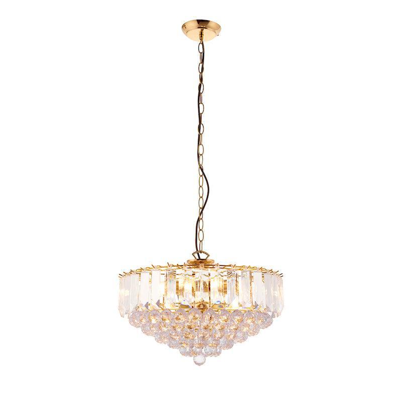 Endon Fargo Chrome & Clear Acrylic 6 Light Ceiling Pendant-warehouse-clearance-020426