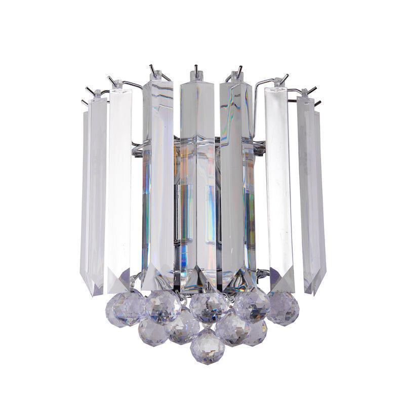 Endon Fargo chrome Plate & Clear Acrylic 2 Light Wall Light-OPEN-BOX