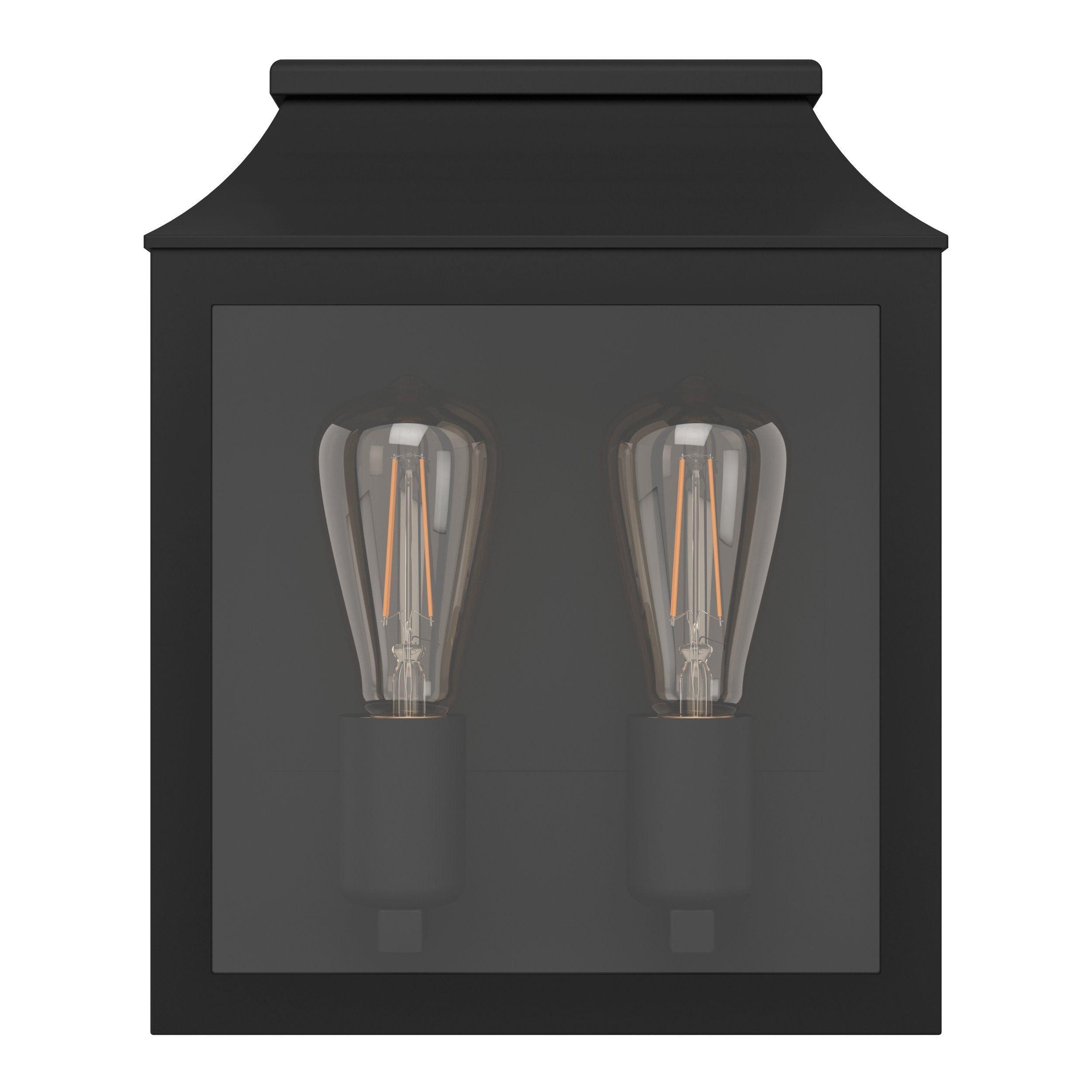 Eglo Soncino Black Half Lantern Outdoor Wall Light - IP44