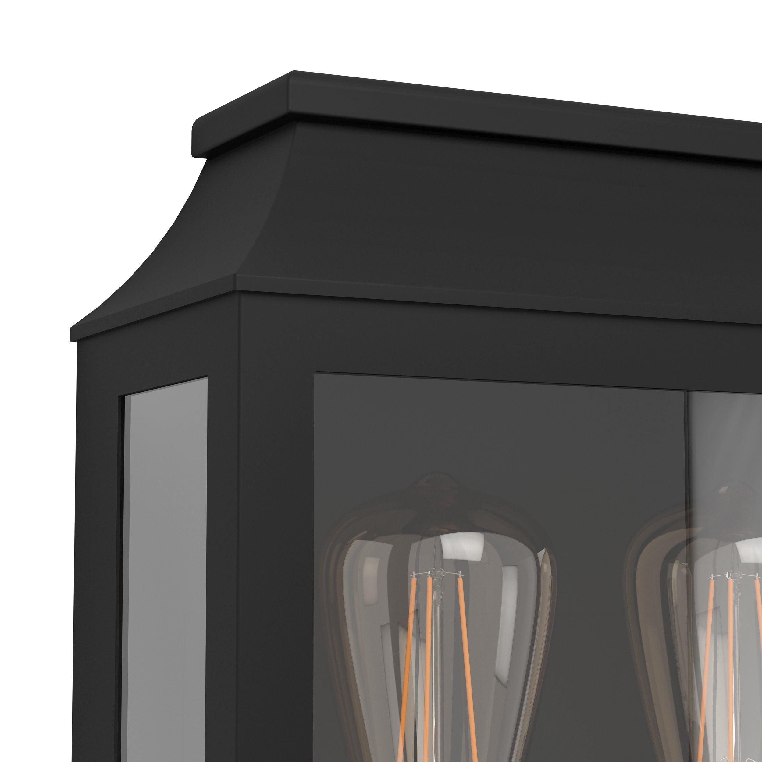 Eglo Soncino Black Half Lantern Outdoor Wall Light - IP44
