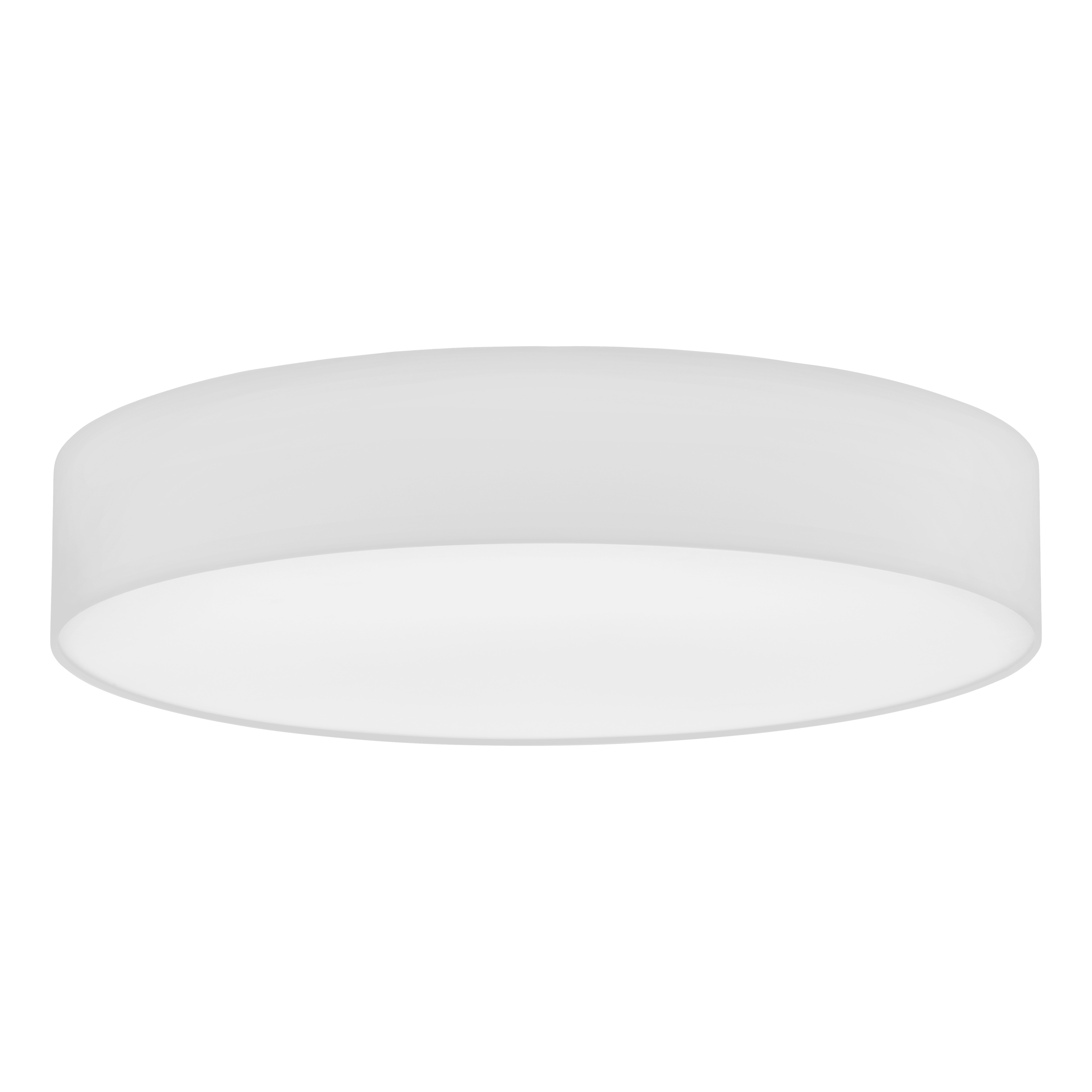 eglo pasteri white flush fabric drum shade 76cm living room image