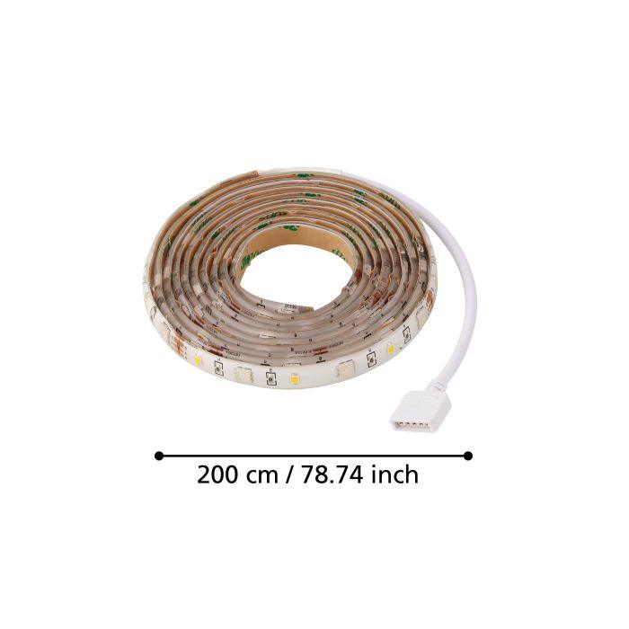 eglo led stripes flex led 2m light strip kit with remote kitchen lighting 