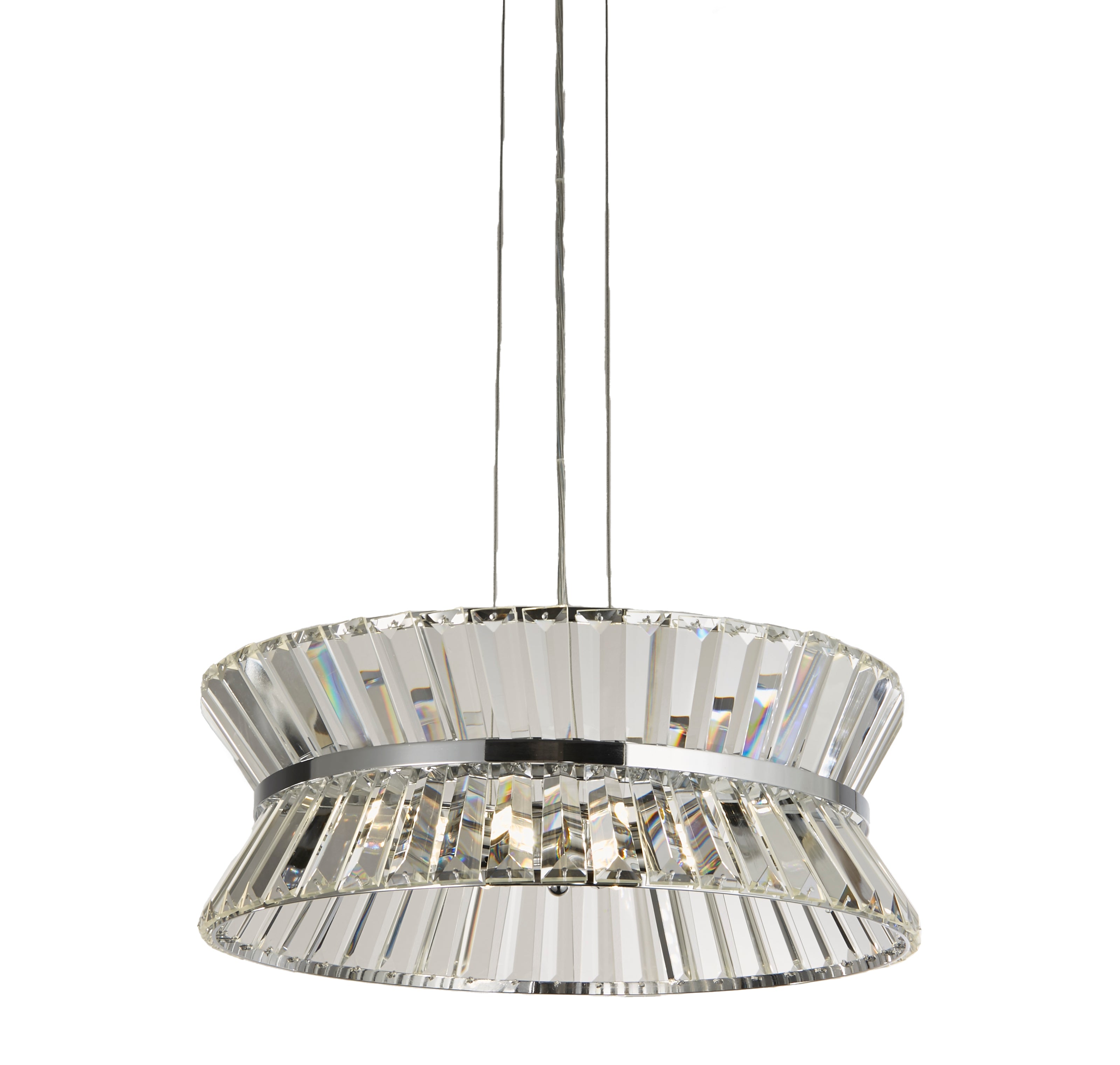 Searchlight Uptown 7 Light Pendant/Semi-Flush - Chrome & Crystal
