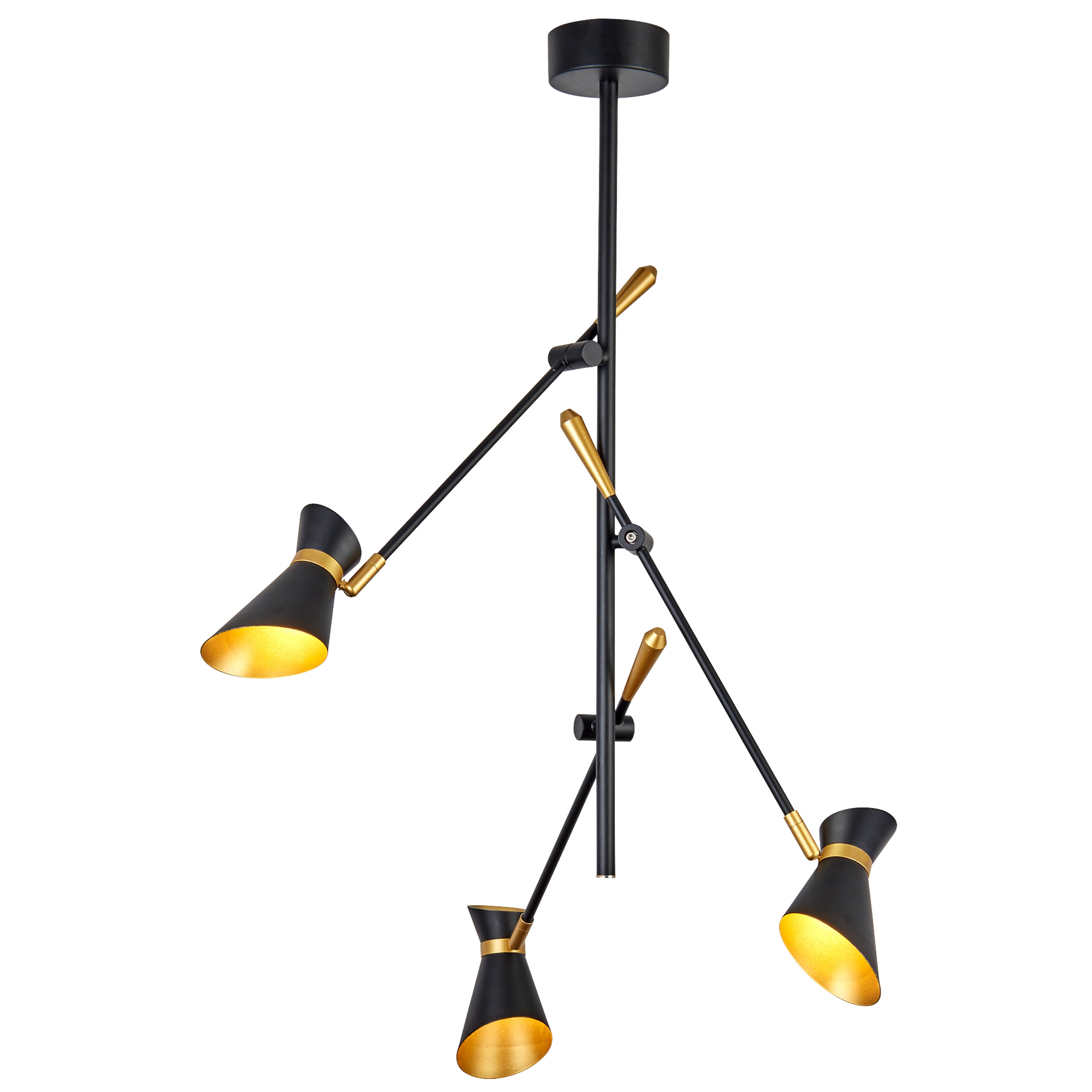 Searchlight Diablo Black Spotlight 3 Light LED Ceiling Light