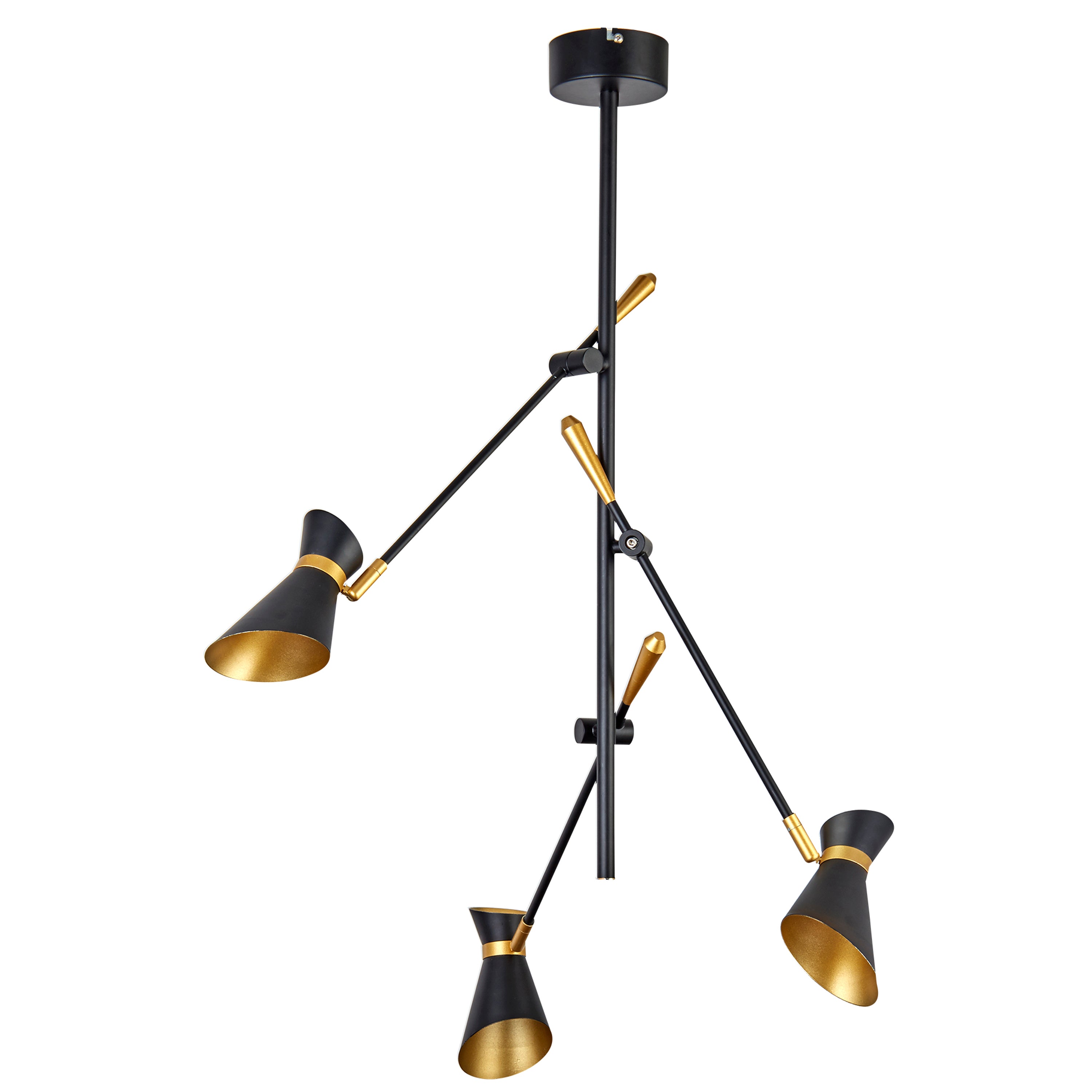 Searchlight Diablo Black Spotlight 3 Light LED Ceiling Light