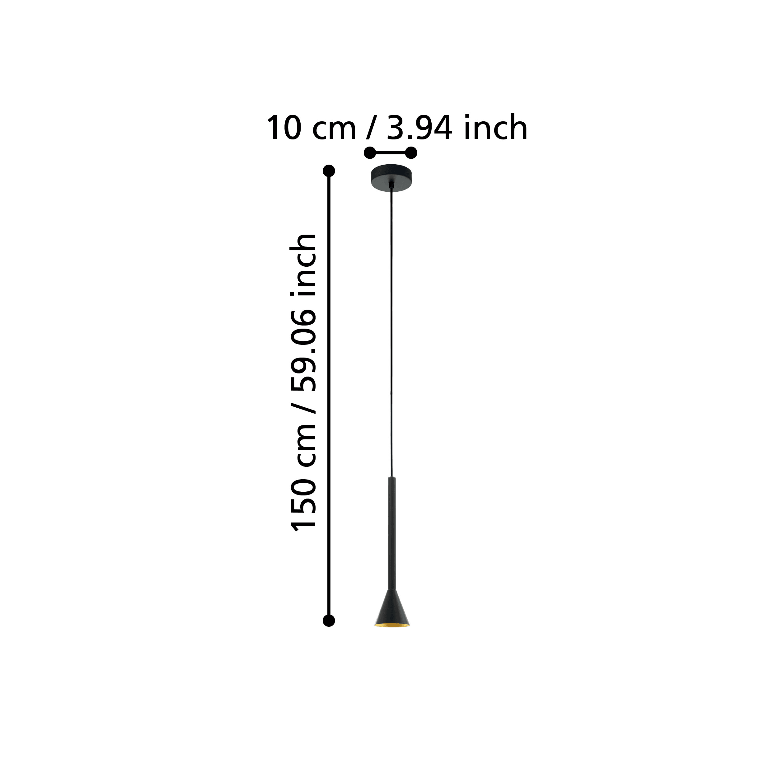 eglo cortaderas black gold ceiling pendant living room close up