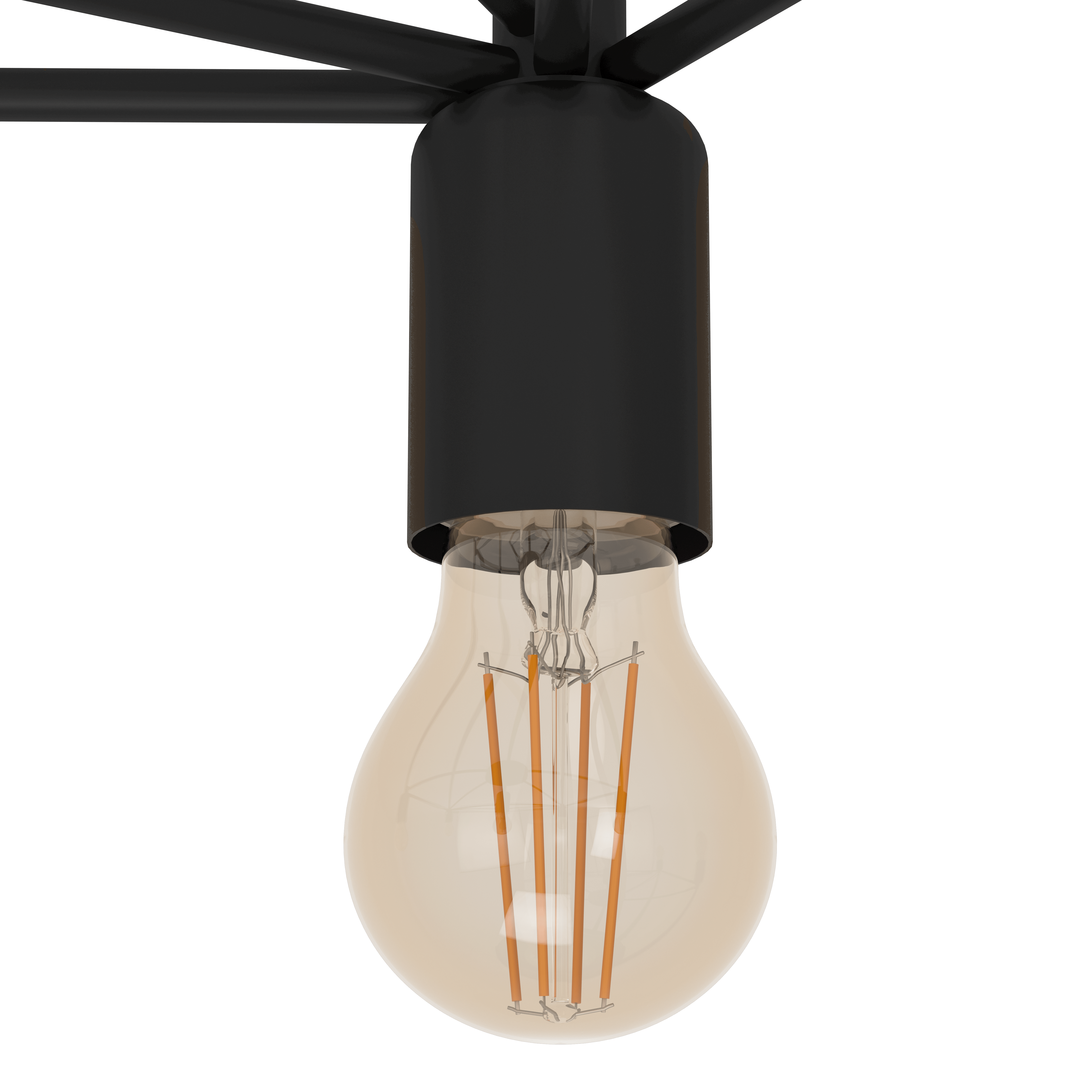 Eglo Staiti Black Wire 7 Light Ceiling Flush