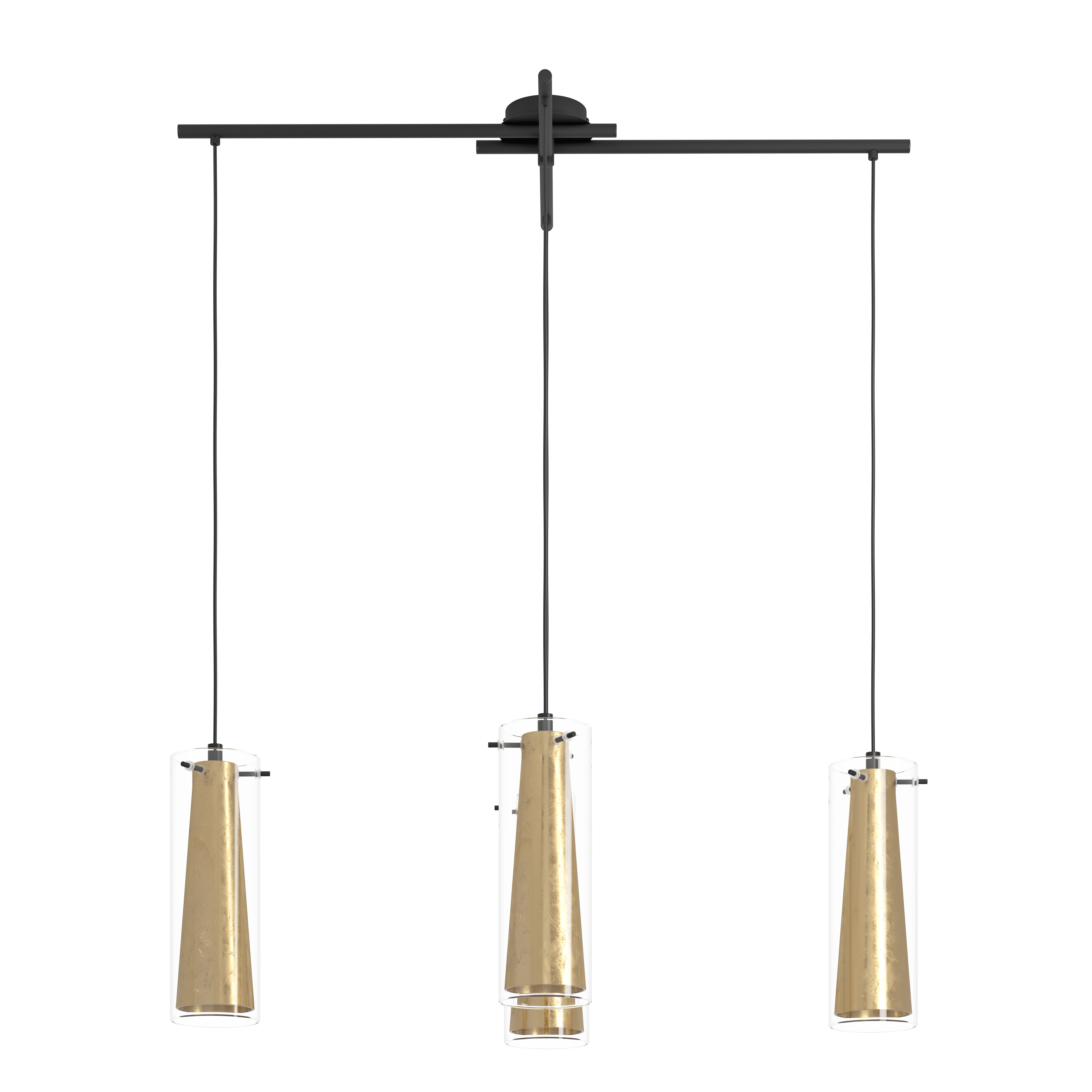 eglo pinto gold 4 light gold leaf clear glass ceiling pendant kitchen lighting 
