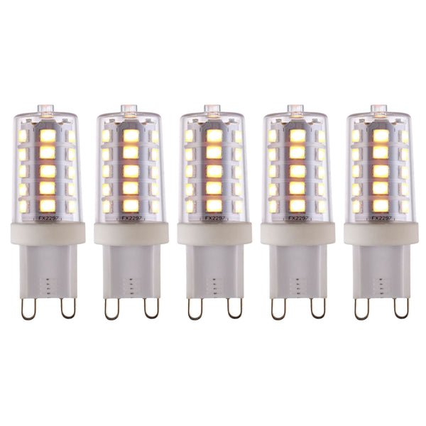 5 X G9 LED SMD Dimmable Light Bulb 3.7W Warm White