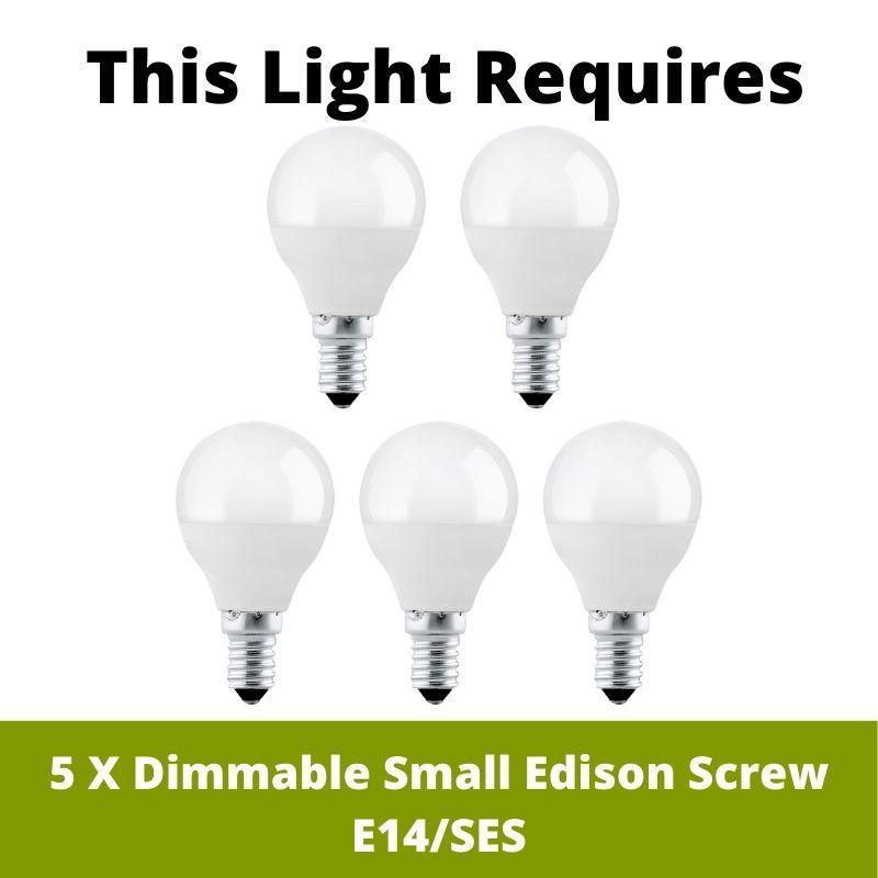 Gardenia 5 Light Chrome & Crystal Ceiling Flush-warehouse-40