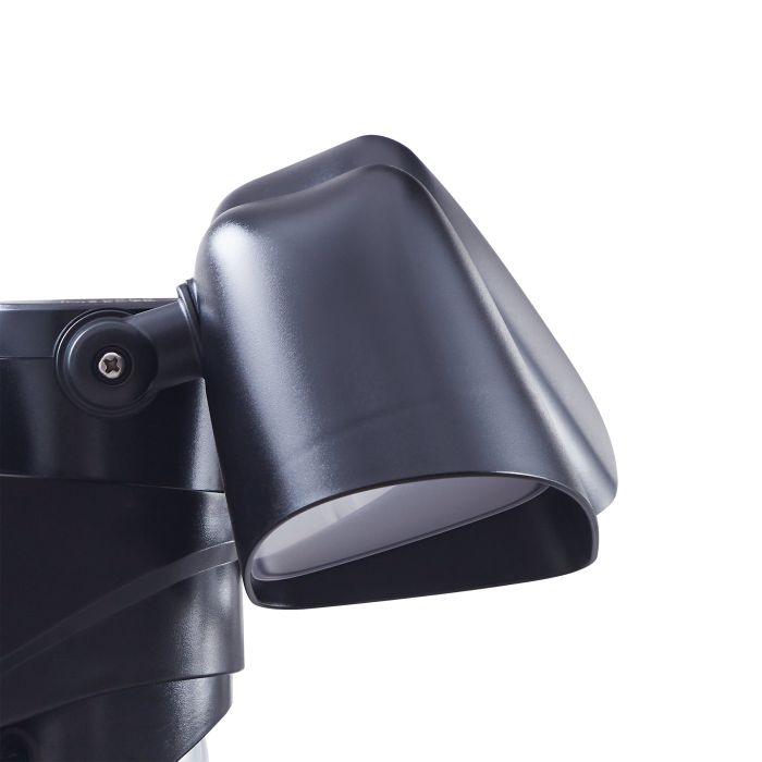 eglo pagino black led outdoor pir twin security spotlight light hallway lighting 