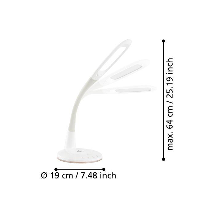 Eglo Trunca White LED Flexible Touch Desk Lamp