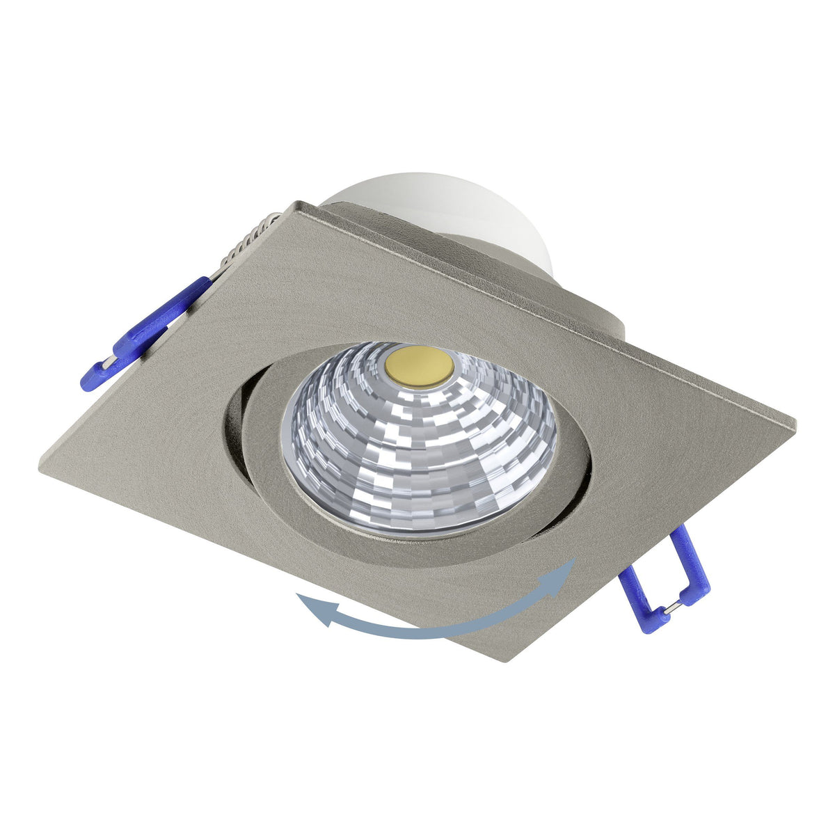Eglo Saliceto LED Square Nickel Recessed Downlight — alternate view