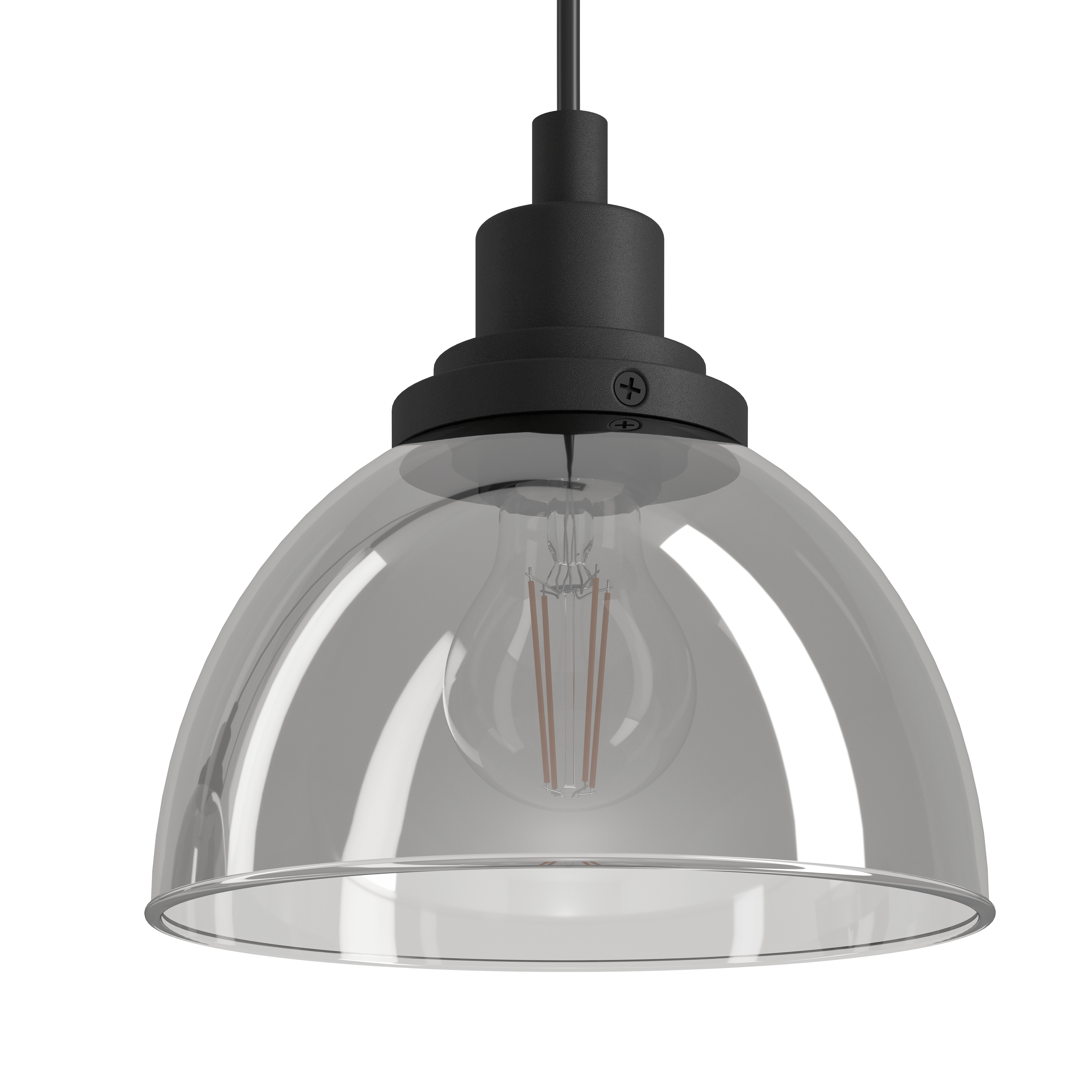eglo beleser 3 light smoked black glass ceiling pendant Kitchen Lighting Close Up