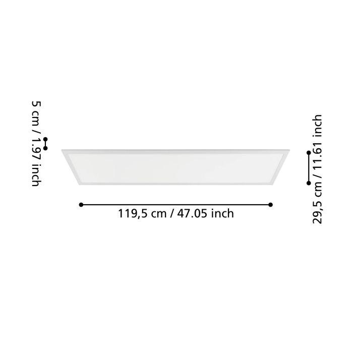 eglo salobrena m white led panel flush ceiling light kitchen lighting 