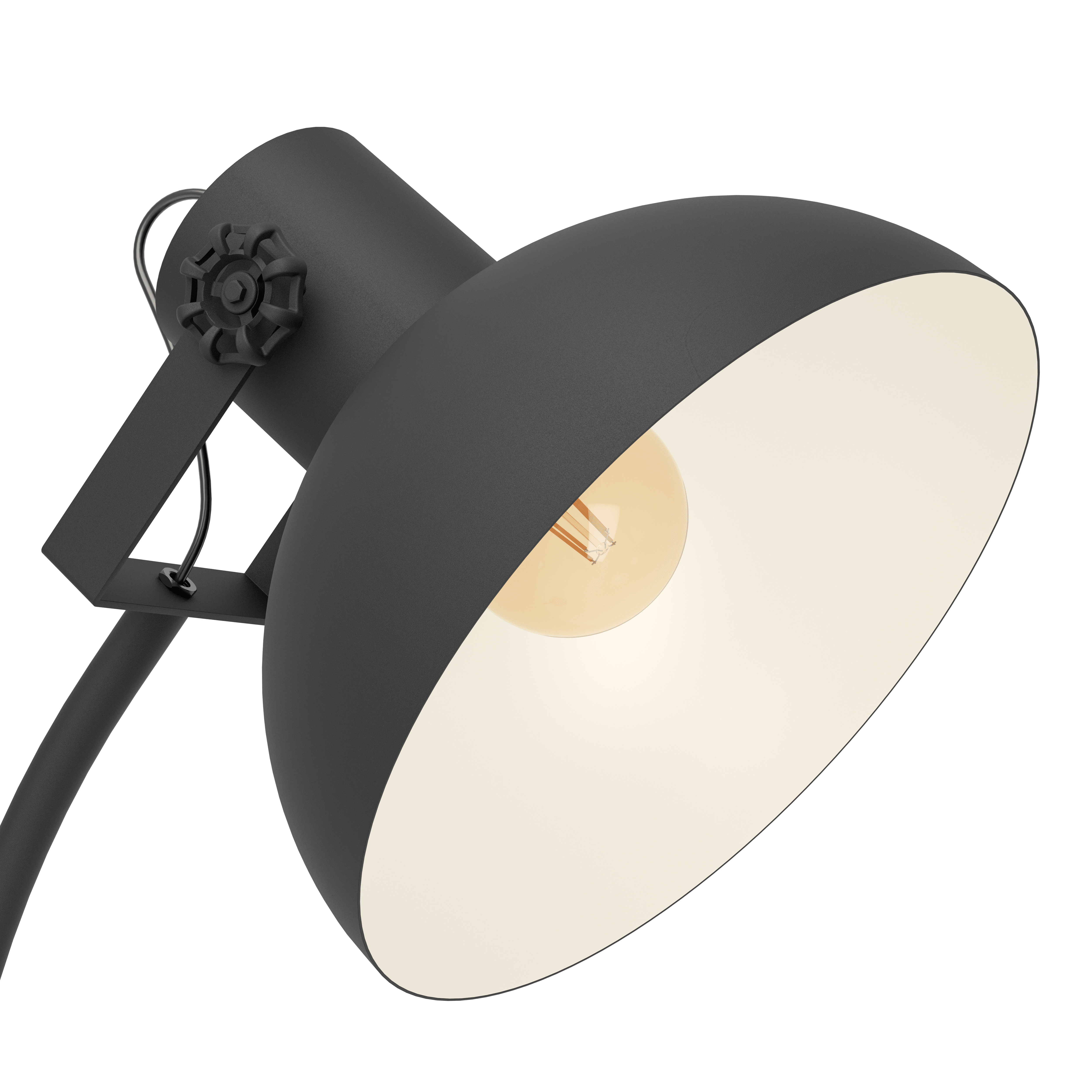 eglo lubenham black metal floor lamp with wooden base hallway lighting 