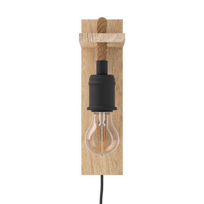 eglo rampside wood hemp rope wall light hallway lighting 