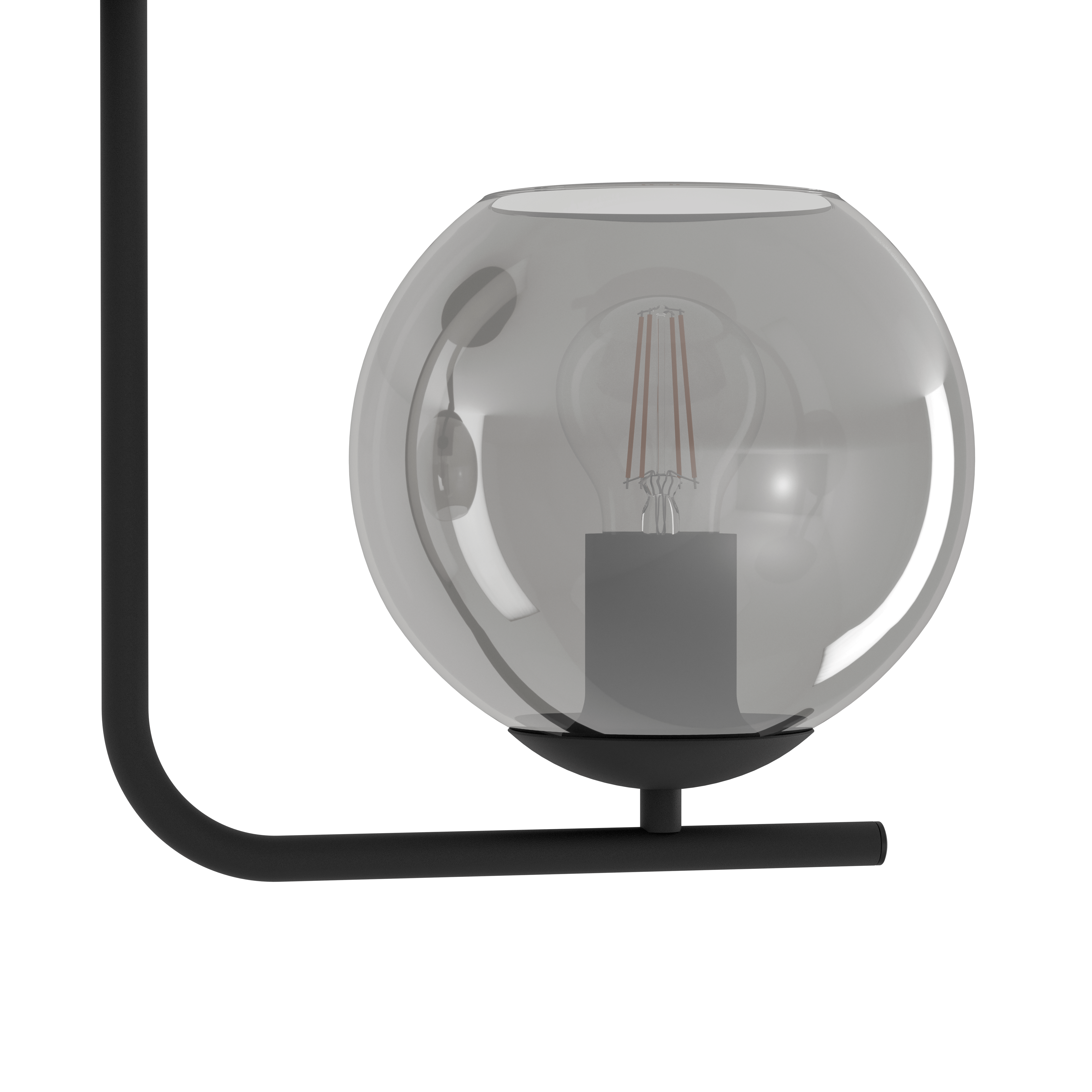 eglo marojales 2 light smoked glass shaded ceiling flush kitchen lighting 
