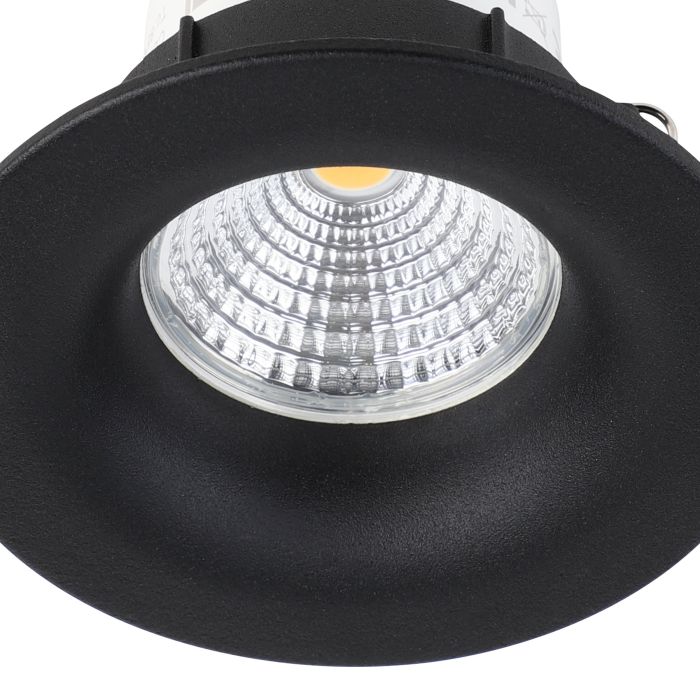 Eglo Saliceto LED Black Round Recessed Downlight — product detail