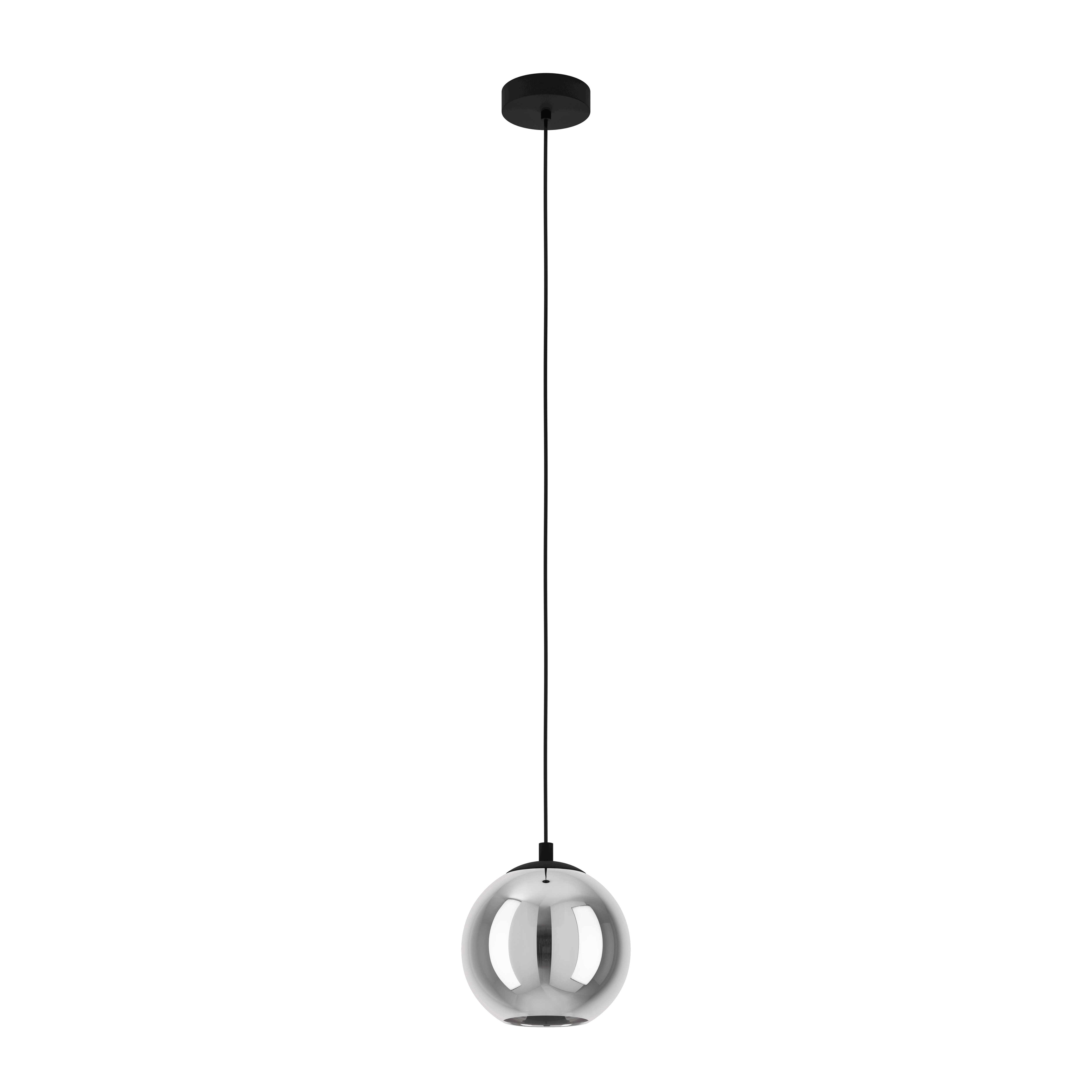eglo ariscani black steel vaporised glass ceiling pendant living room image