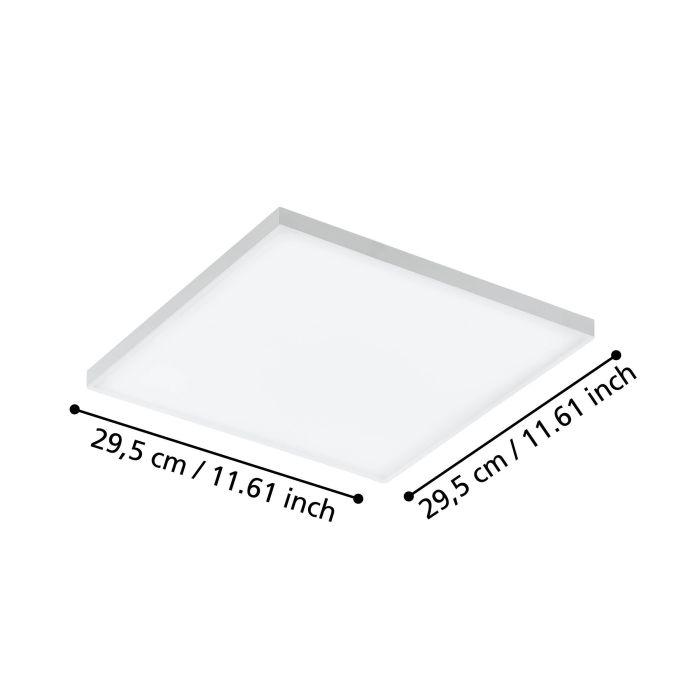 Eglo Turcona White Square LED Flush Ceiling Light - 33cm