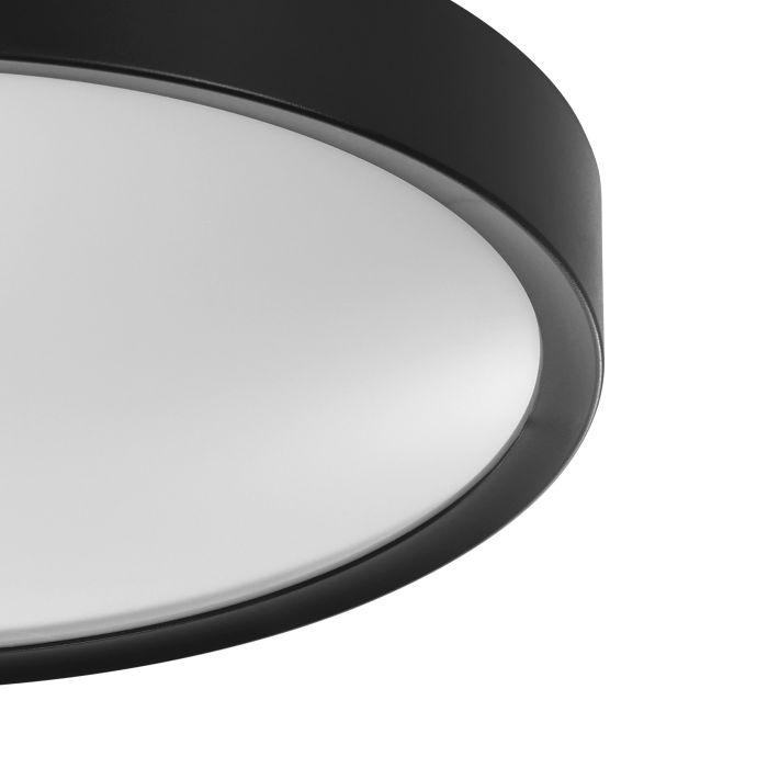 eglo musurita black round led flush ceiling light 40cm Kitchen Lighting Close Up