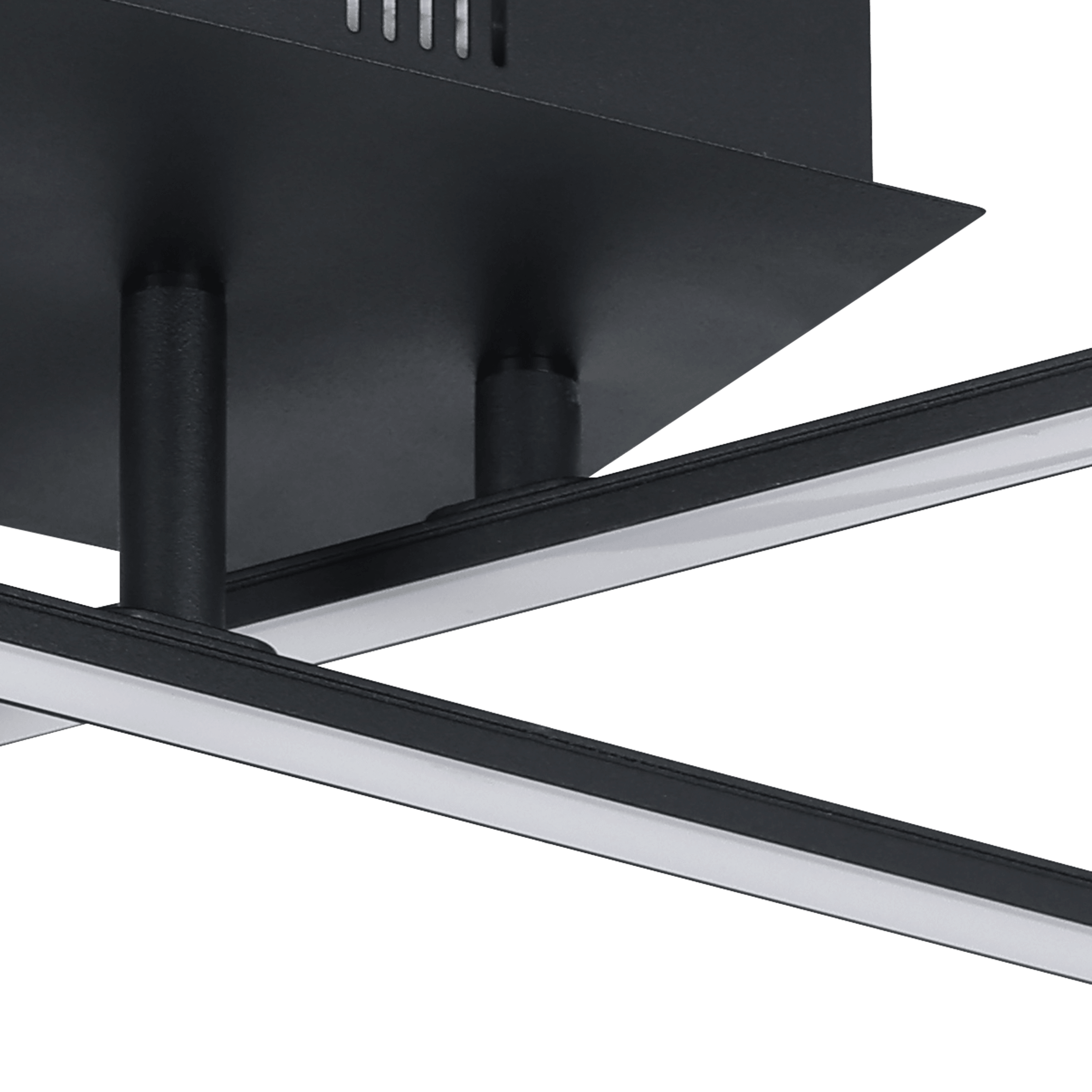 eglo lasana 3 black 3 linear led ceiling flush hallway lighting 