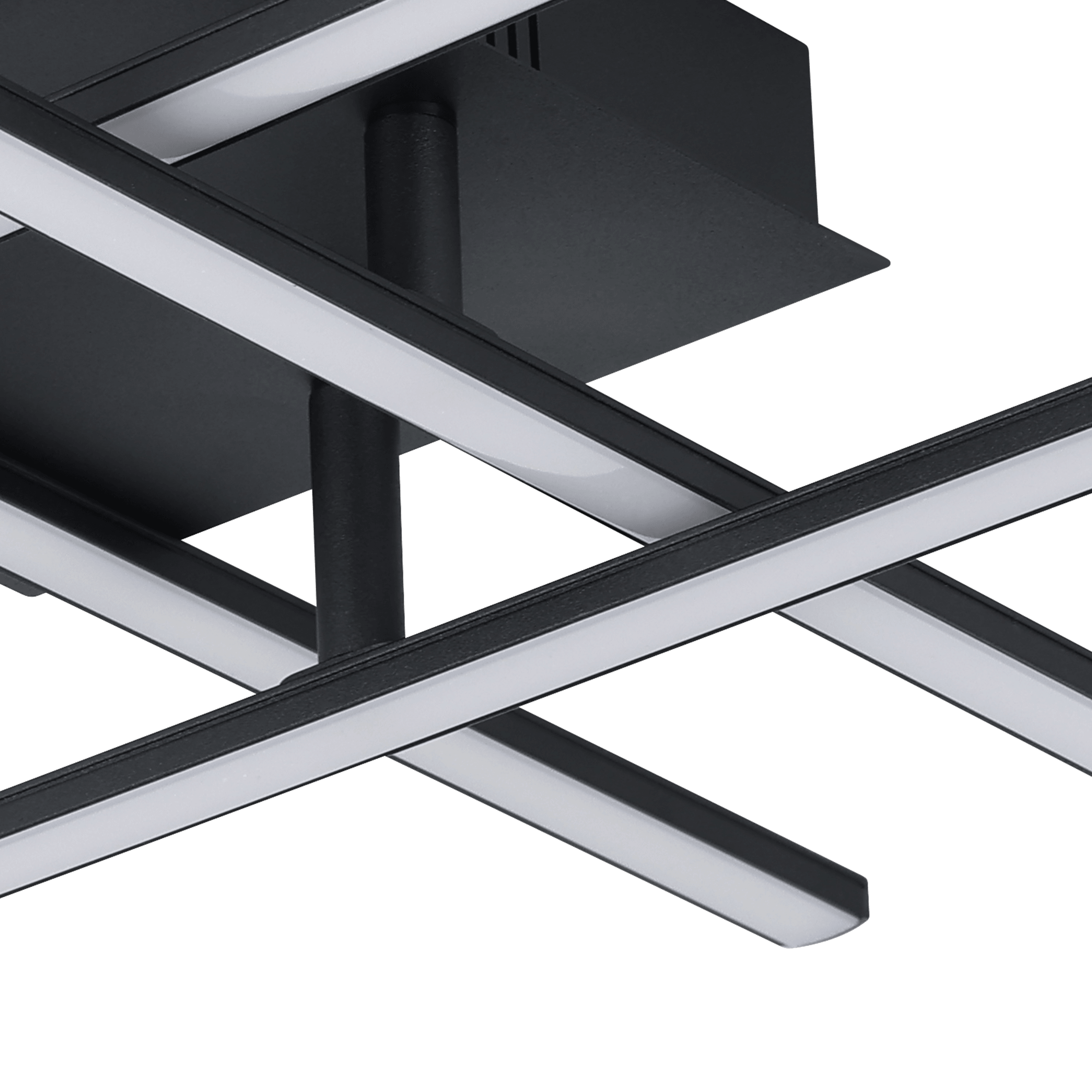 eglo lasana 3 black 4 linear led ceiling flush kitchen lighting 
