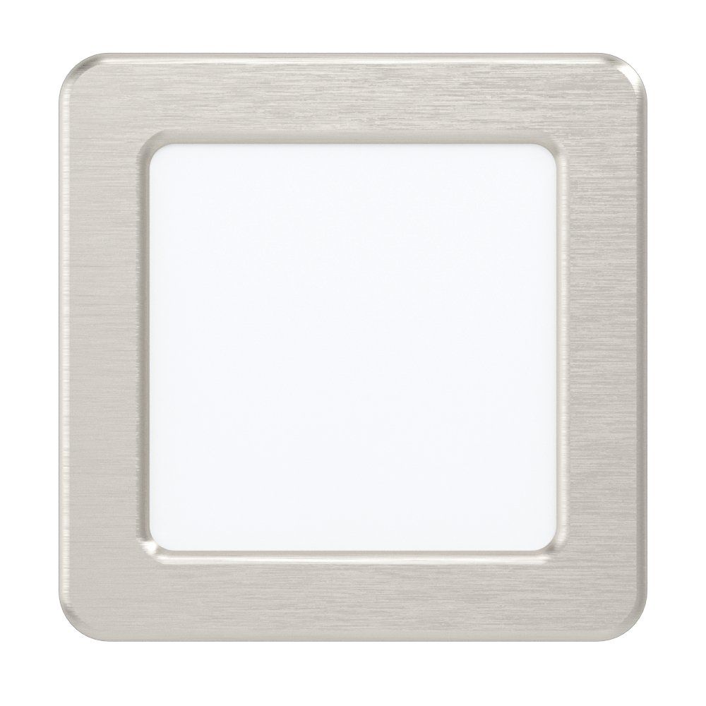 Eglo Fueva 5 Nickel LED Square Recessed Ceiling Light - 11.7cm — rear view