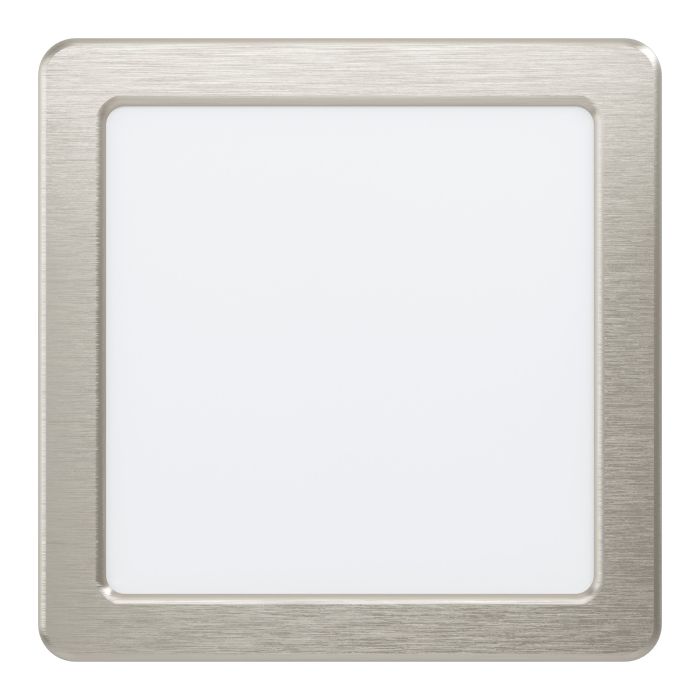 Eglo Fueva 5 Nickel LED Square Recessed Ceiling Light - 16.6cm — rear view