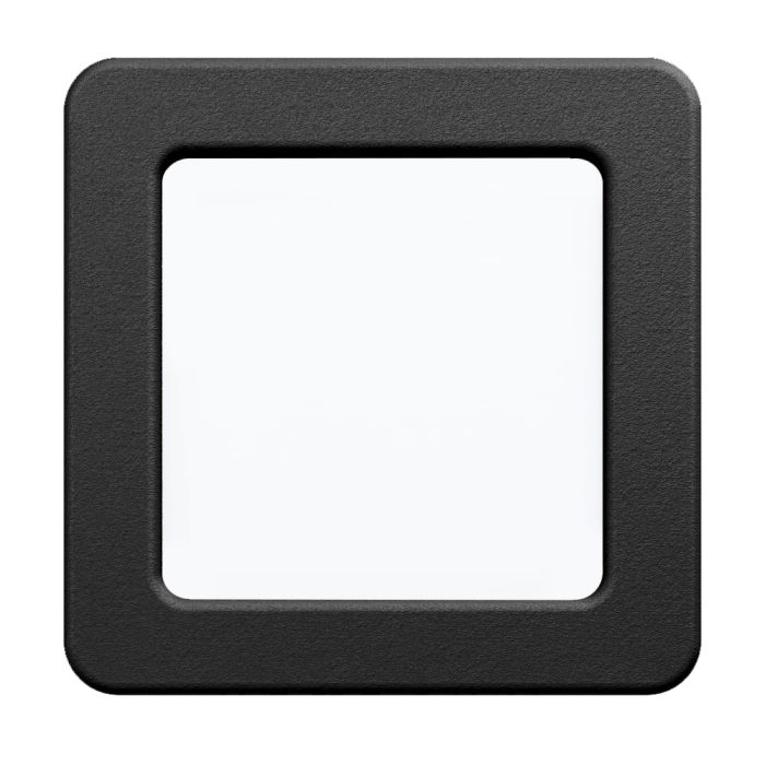 Eglo Fueva 5 Black LED Square Cool White Recessed Light - 11.7cm — additional angle