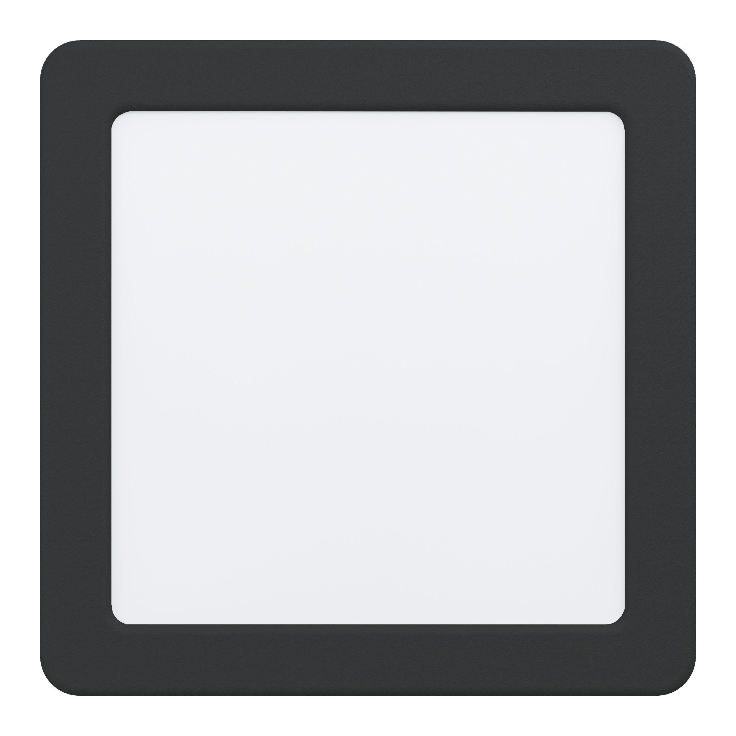 Eglo Fueva 5 Black LED Square Cool White Recessed Light - 16.6cm — rear view