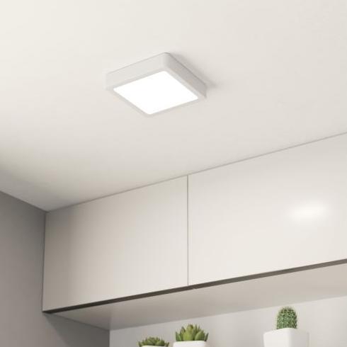 eglo fueva 5 led white square cool white flush 16cm