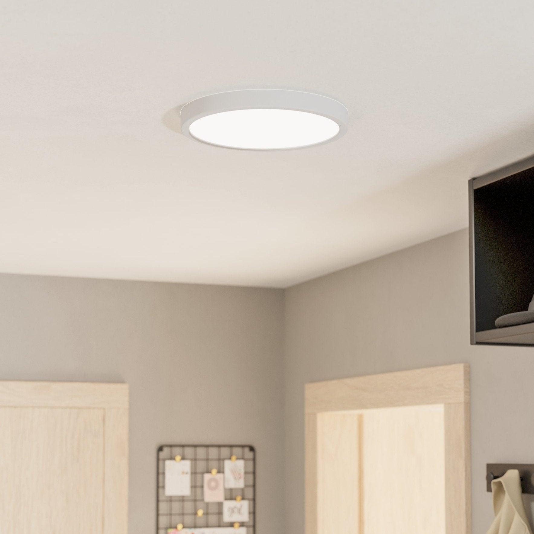eglo fueva 5 led dimmable white ceiling flush 28 5cm