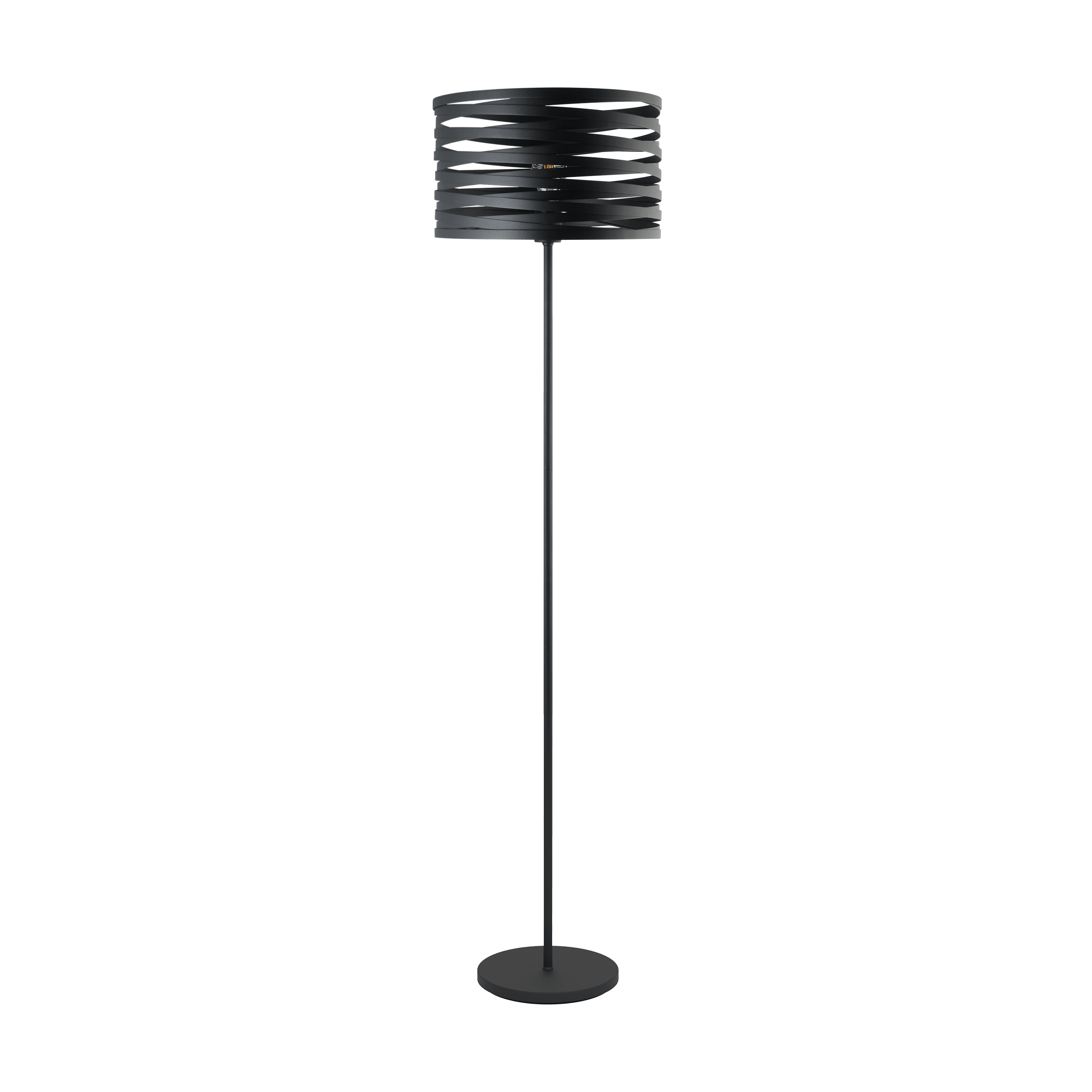 eglo cremella black steel shaded floor lamp living room image
