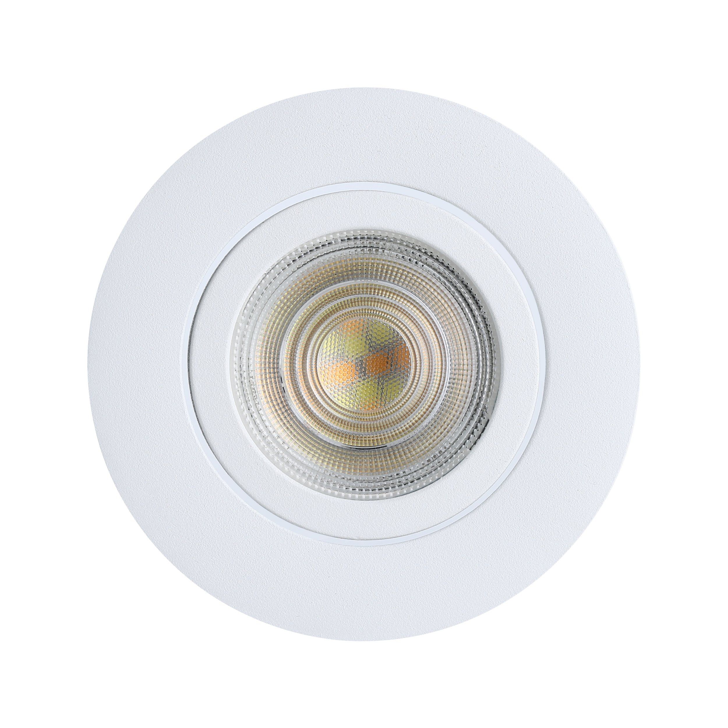 Eglo Saliceto-Z White LED Smart Recessed Ceiling Light — shade or glass detail