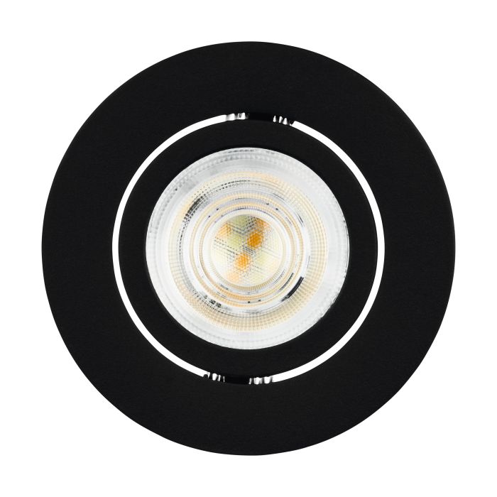 Eglo Saliceto-Z Black LED Smart Recessed Ceiling Light — shade or glass detail