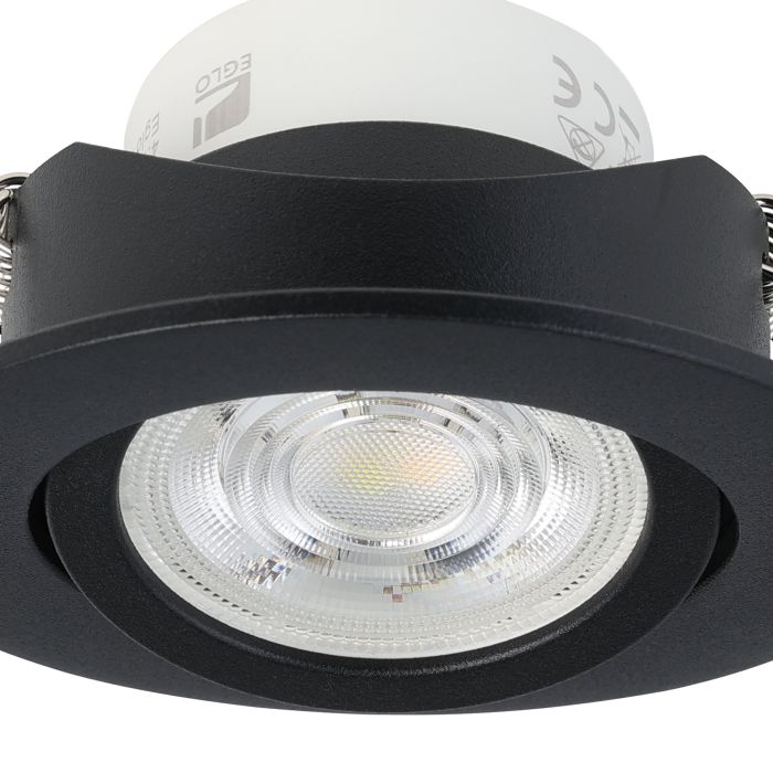 Eglo Saliceto-Z Black LED Smart Recessed Ceiling Light — rear fitting detail