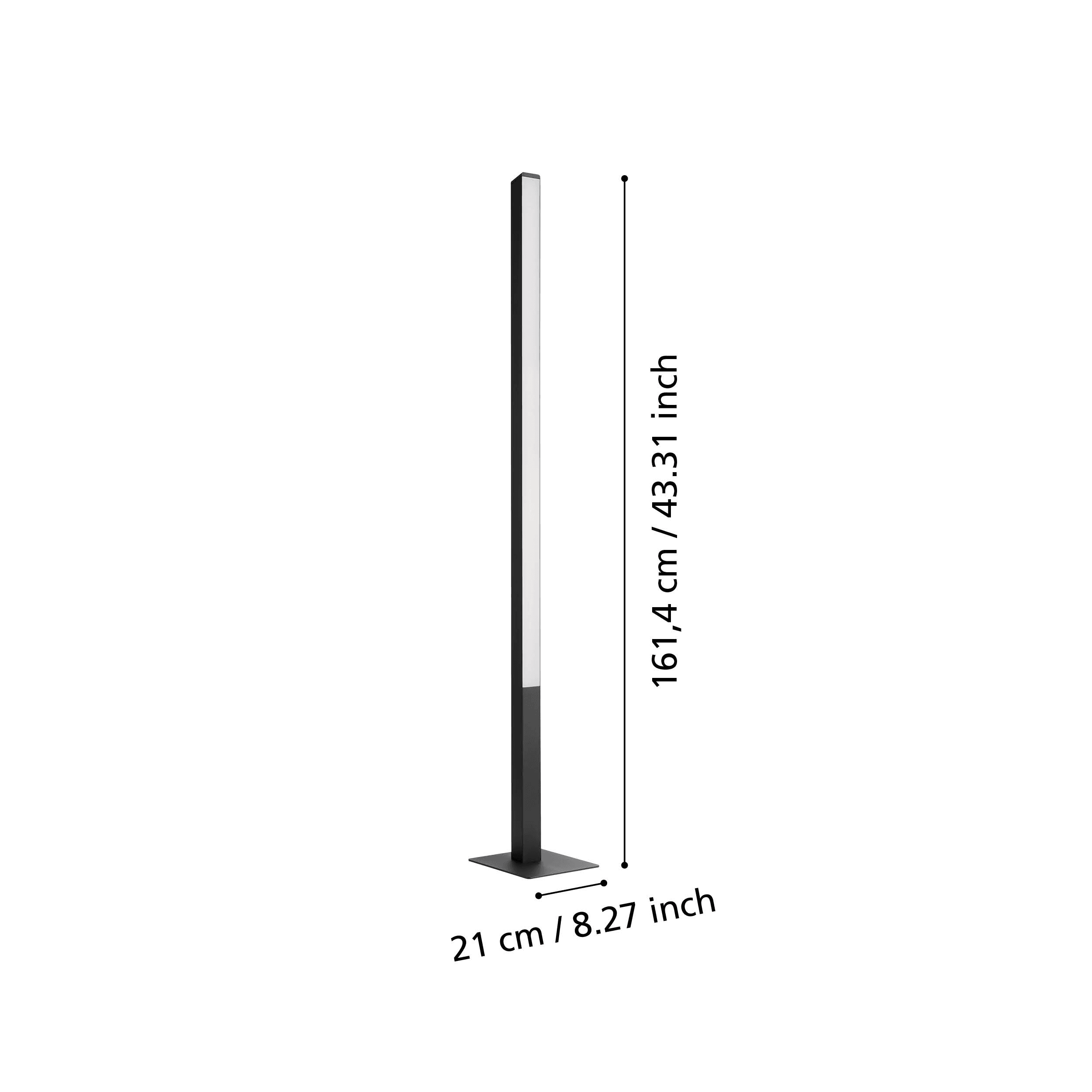 eglo connect simolaris z smart led black modern floor lamp kitchen lighting 