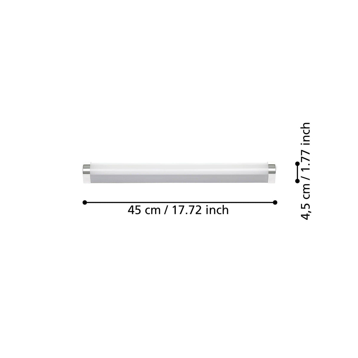 Tragacete Small Chrome Bathroom Mirror Light-OB-180926