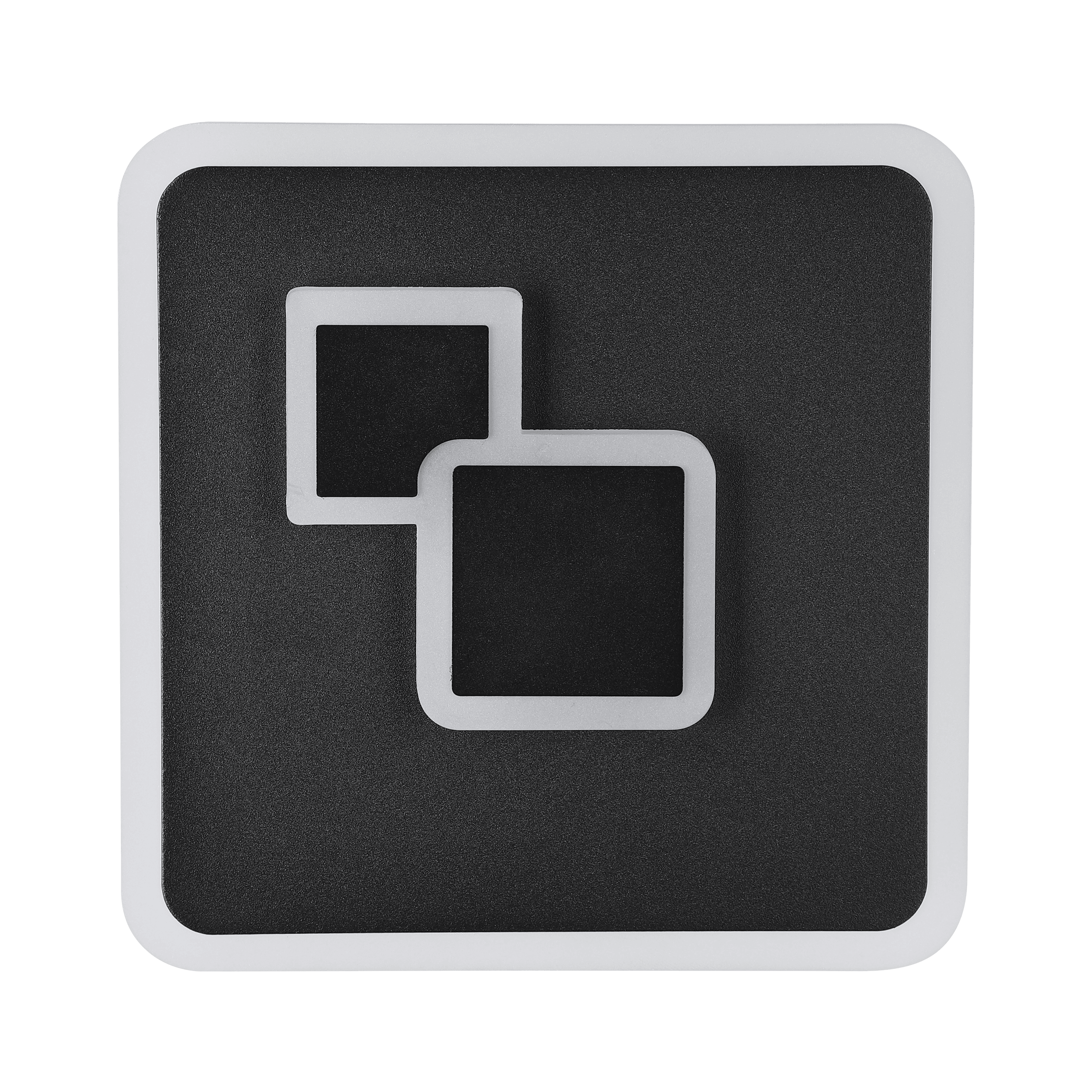 eglo cadegal led black square flush ceiling light living room close up