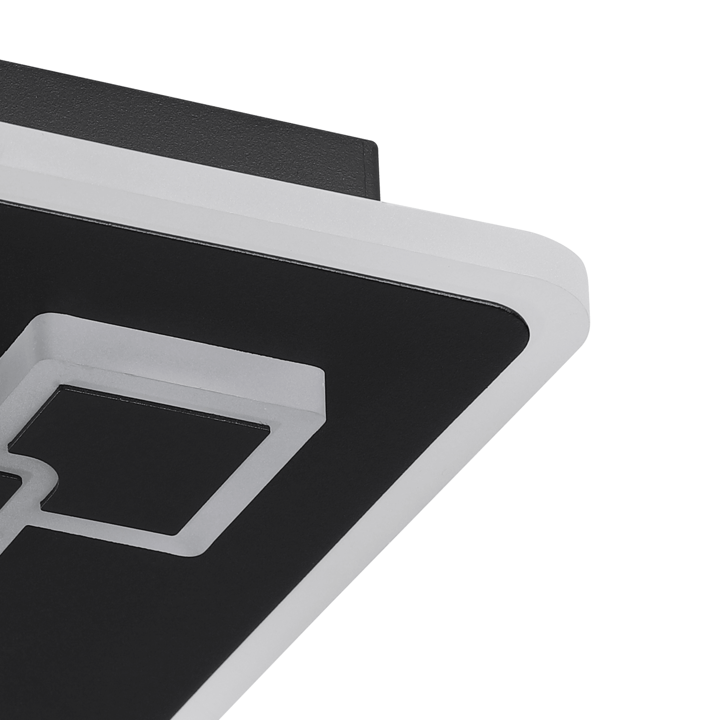 eglo cadegal led black square flush ceiling light kitchen lighting 