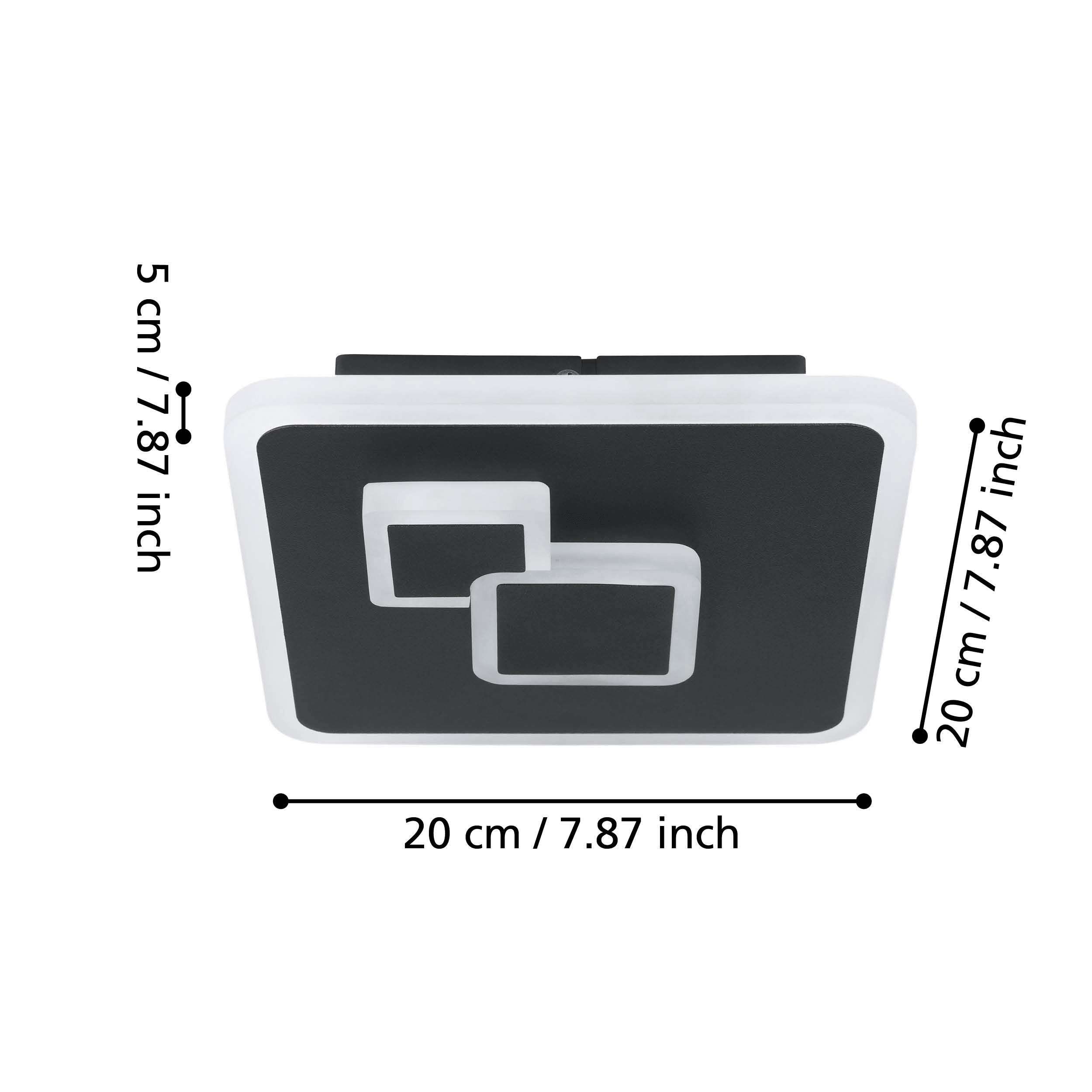 eglo cadegal led black square flush ceiling light Kitchen Lighting Close Up